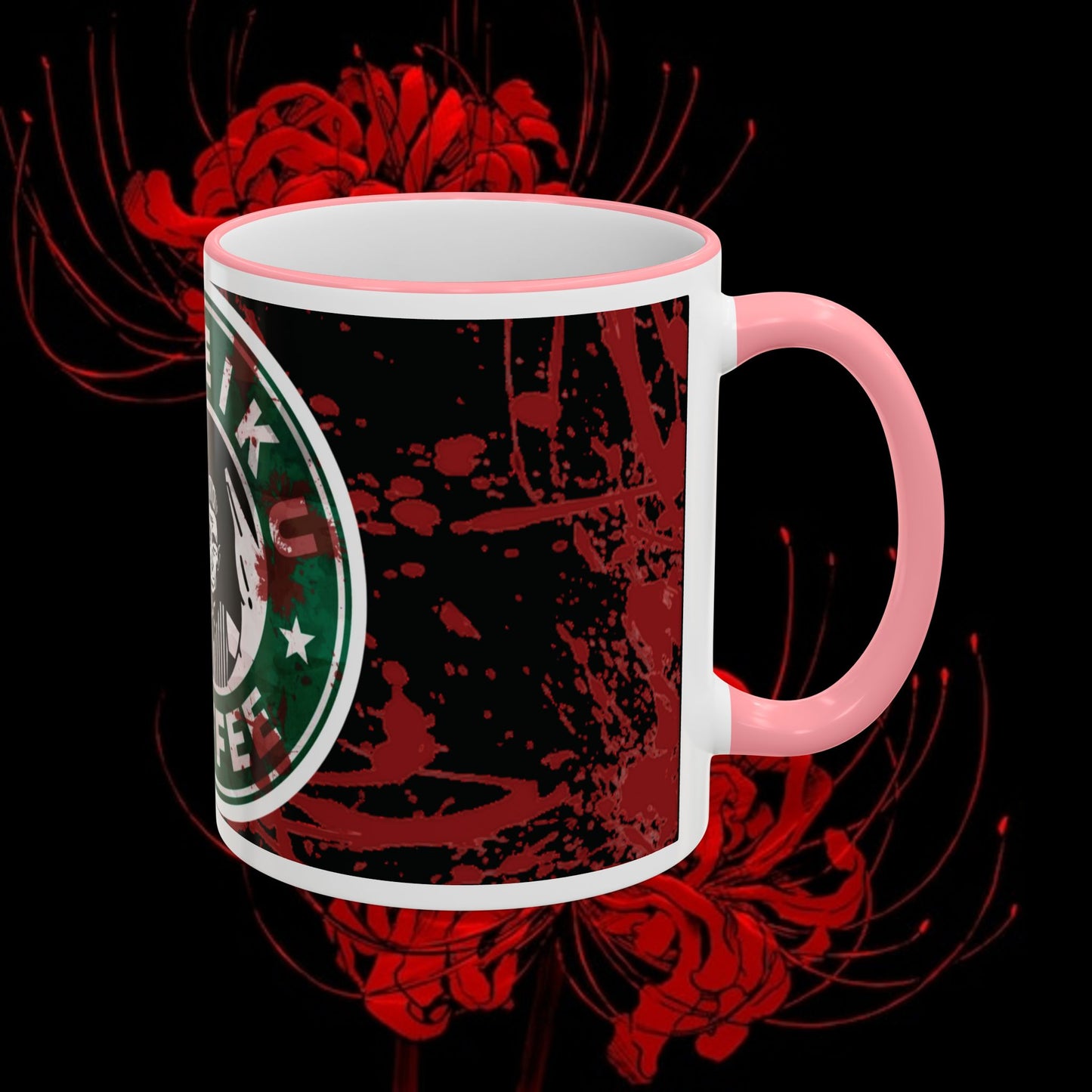 Tokyo Ghoul Inspired Accent Rim & Handle Mug — Anime Coffee Cup (11oz/15oz)