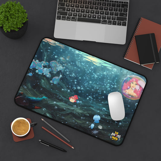 Ponyo-Inspired Deep Sea Exploration Desk Mat — Cute Studio Ghibli Style