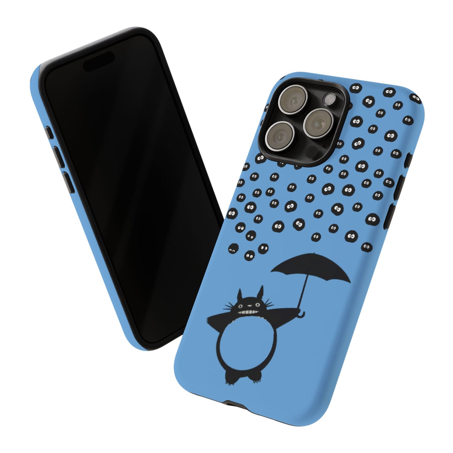 Totoro Umbrella Phone Case – Studio Ghibli-Inspired Totoro Soot Sprite Design