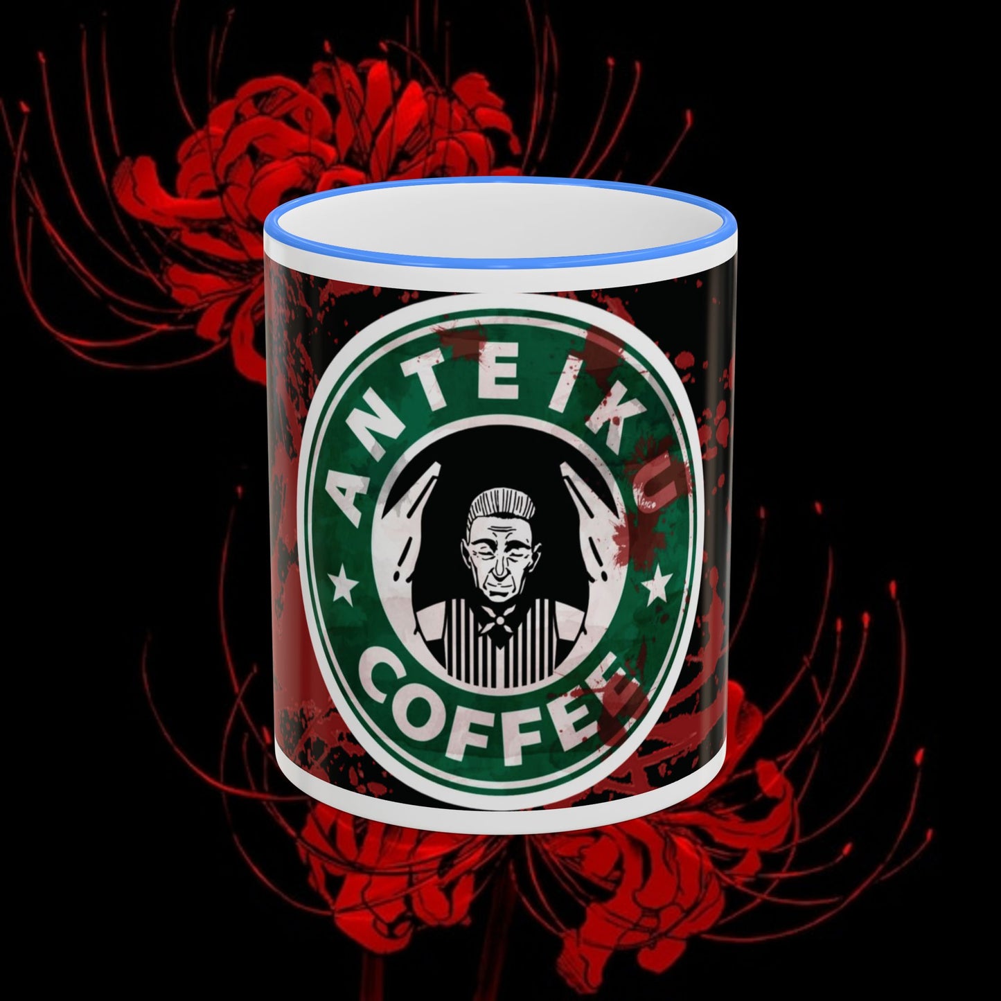Tokyo Ghoul Inspired Accent Rim & Handle Mug — Anime Coffee Cup (11oz/15oz)
