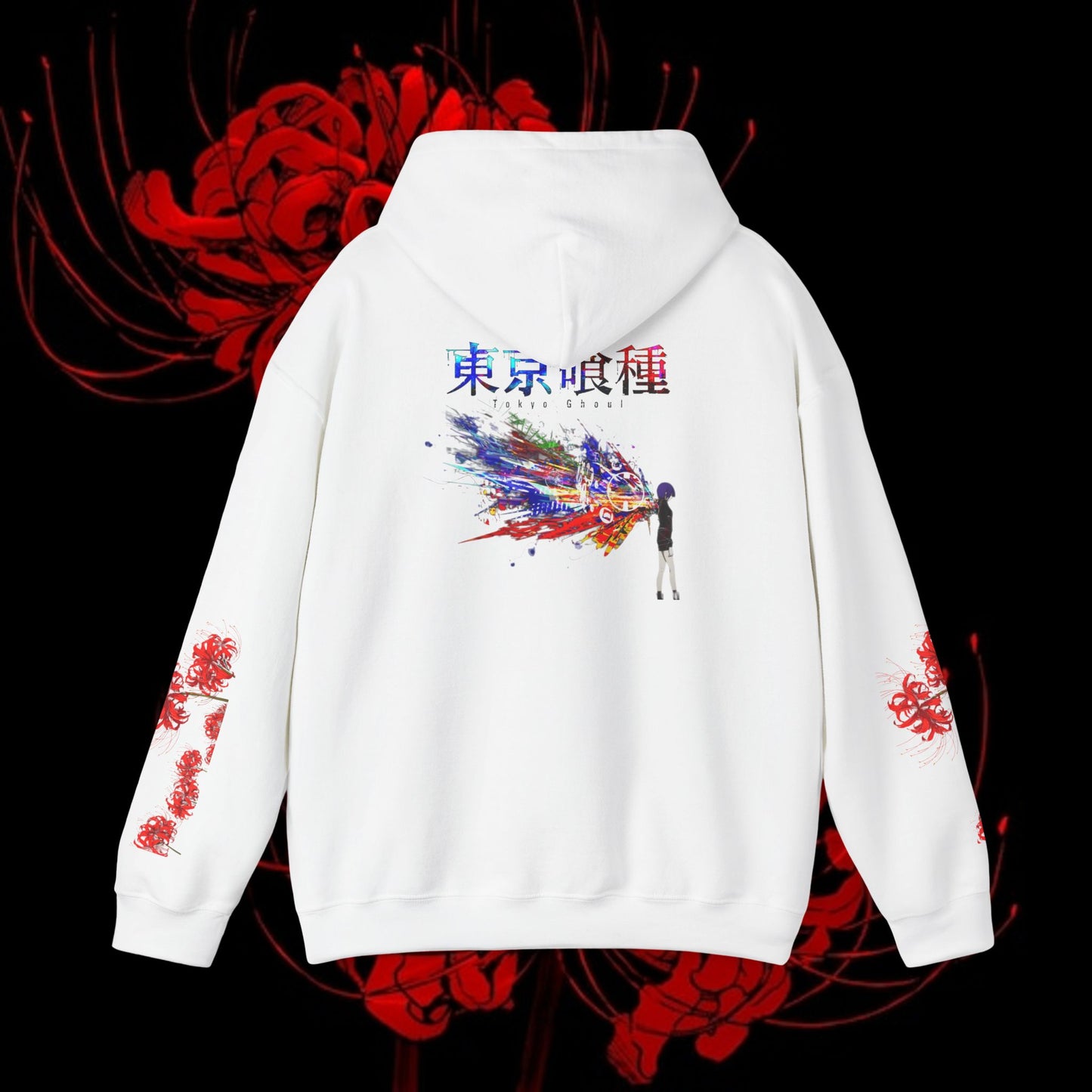 Kaneki's Duality Hoodie — Rize & Touka Red Spider Lily Sweatshirt