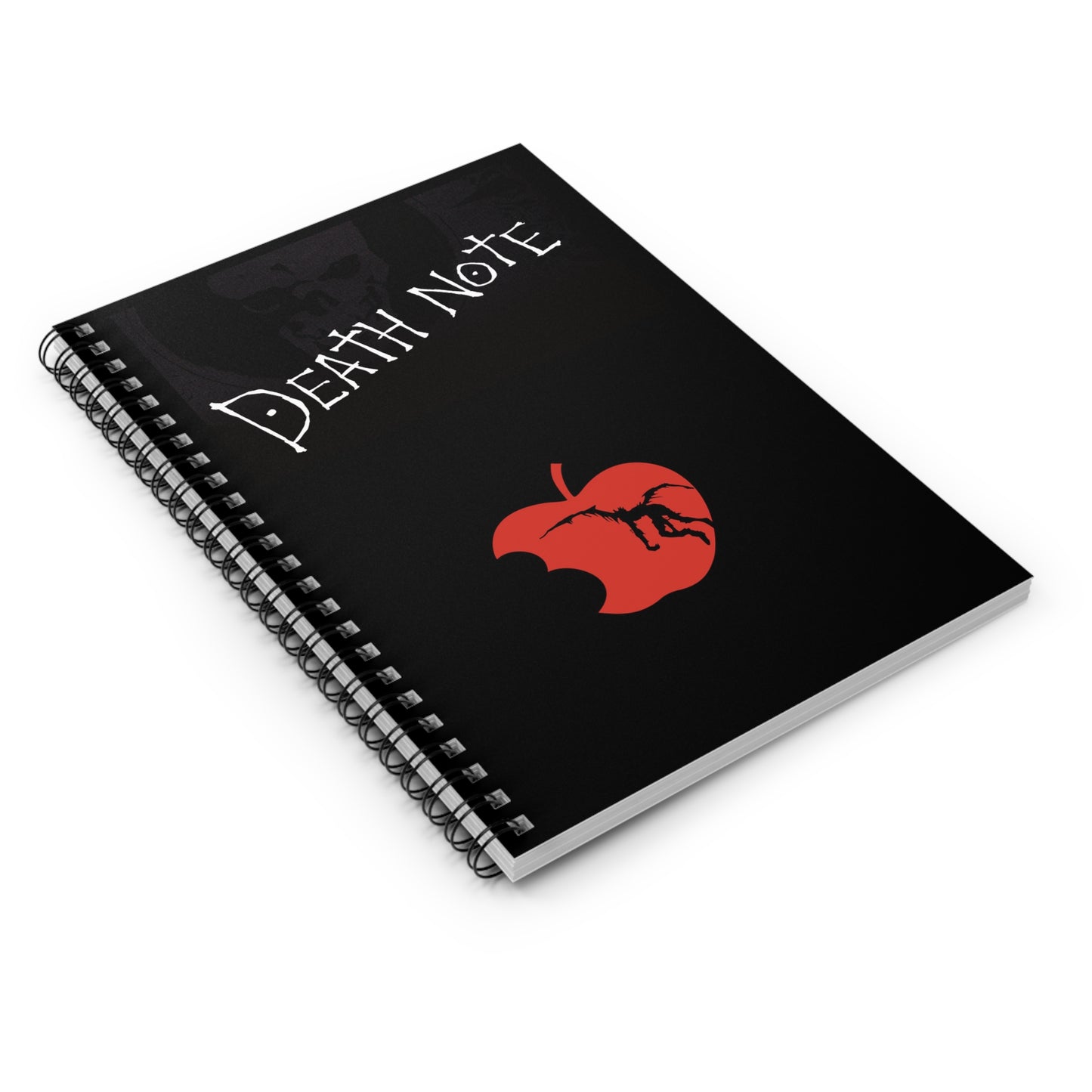 Death Note Spiral Notebook — Anime-Inspired Ruled Journal with Red Apple Design