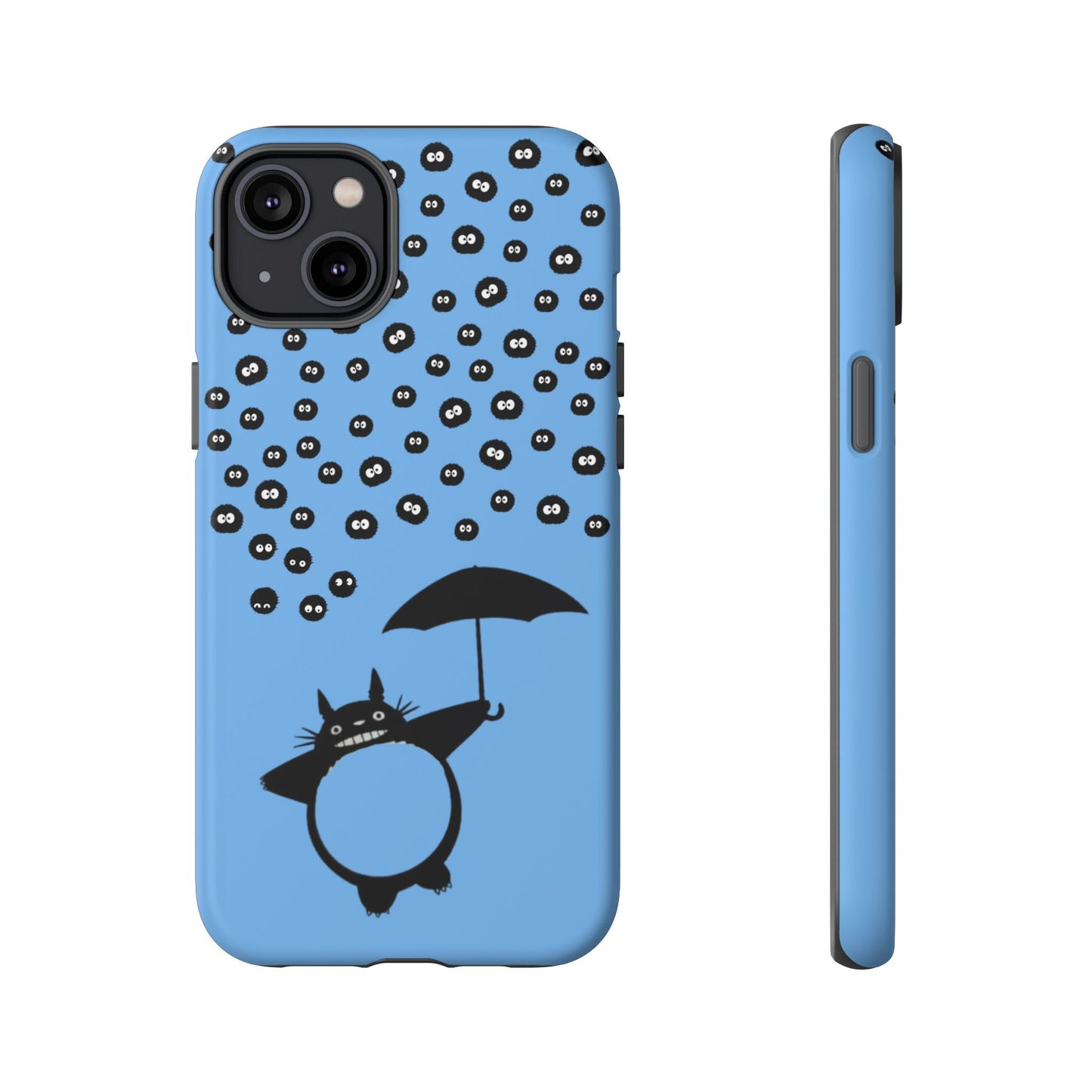 Totoro Umbrella Phone Case – Studio Ghibli-Inspired Totoro Soot Sprite Design