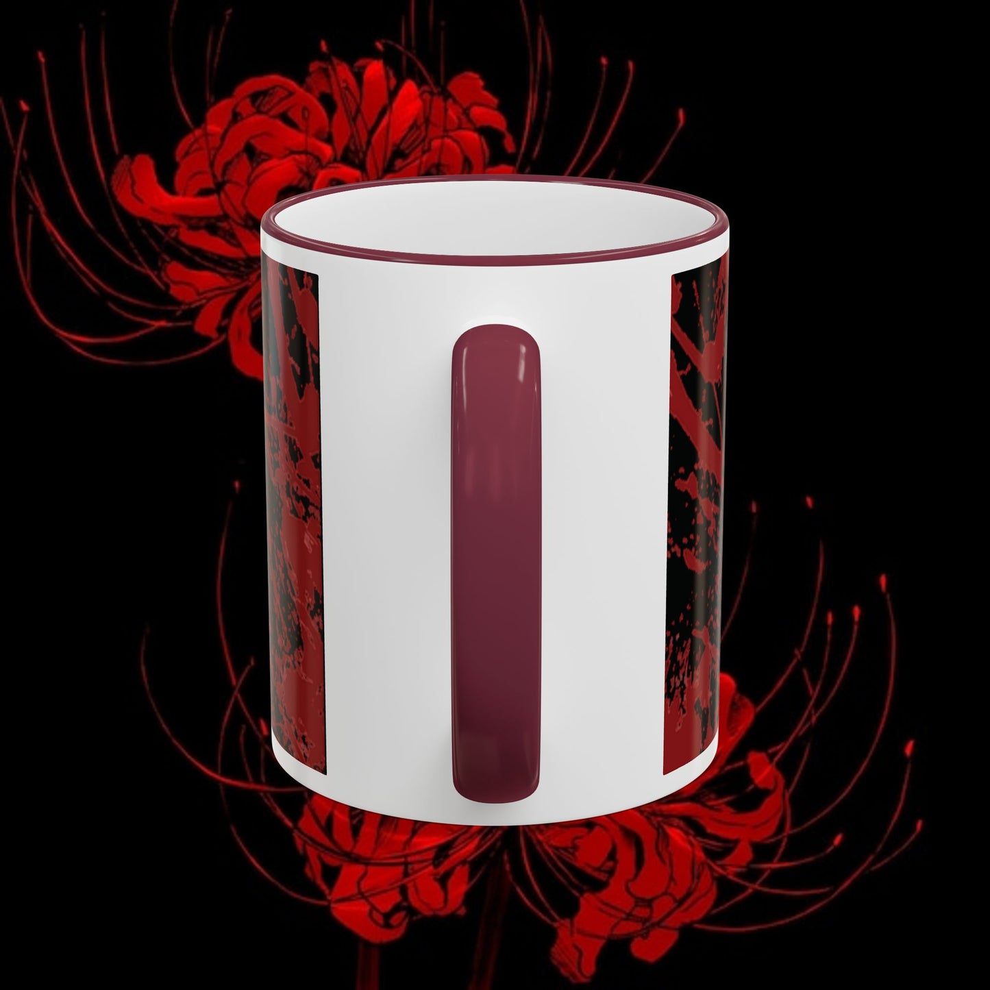 Tokyo Ghoul Inspired Accent Rim & Handle Mug — Anime Coffee Cup (11oz/15oz)