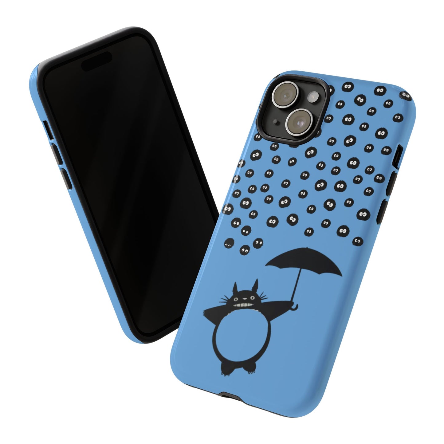 Totoro Umbrella Phone Case – Studio Ghibli-Inspired Totoro Soot Sprite Design