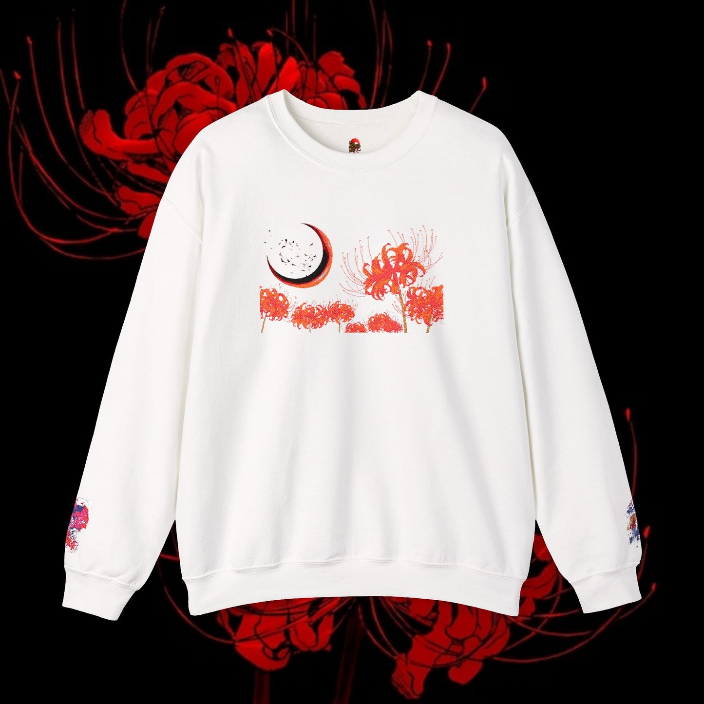 Tokyo Ghoul-Inspired Spider Lily Sweatshirt — Rize & Touka Anime Crewneck