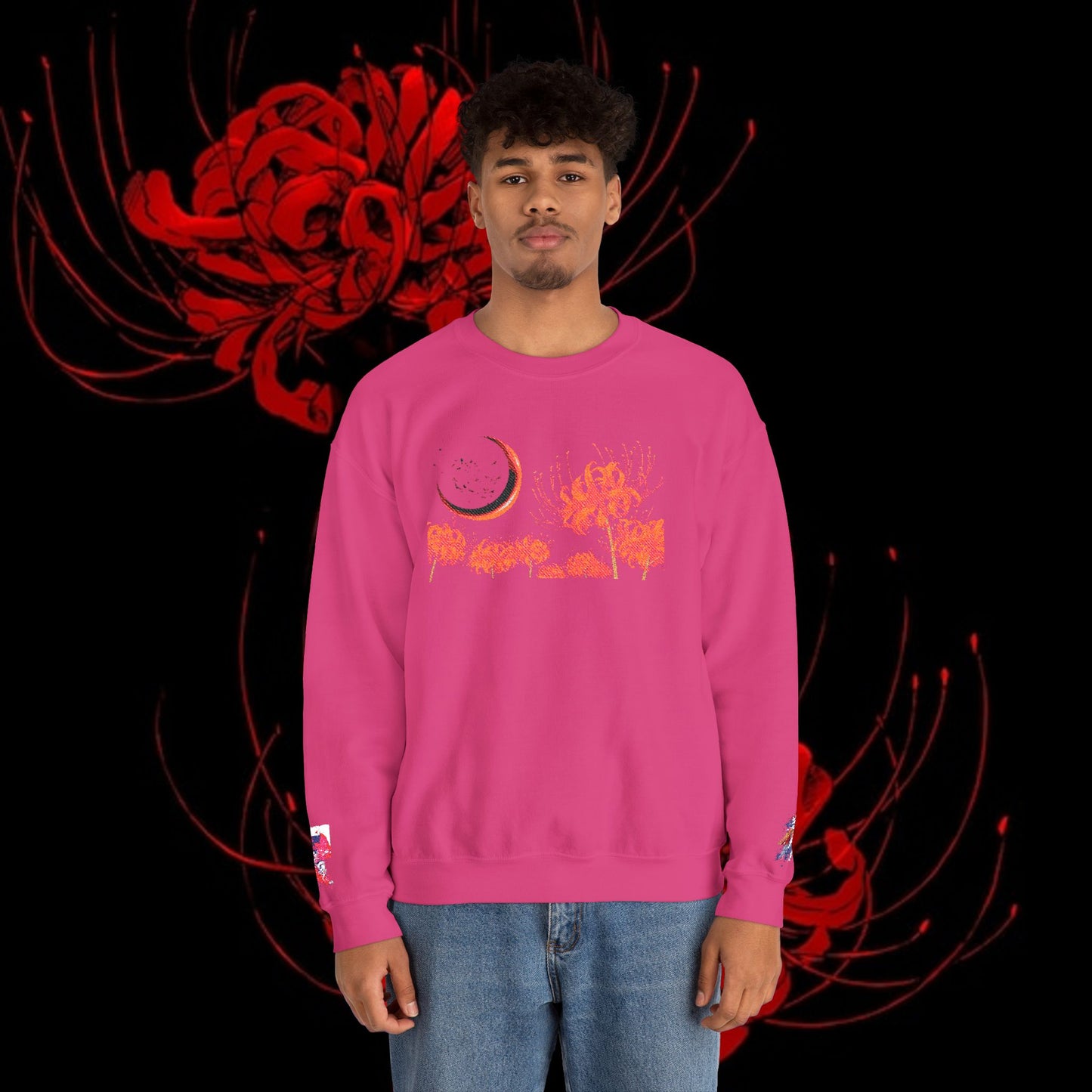 Tokyo Ghoul-Inspired Spider Lily Sweatshirt — Rize & Touka Anime Crewneck