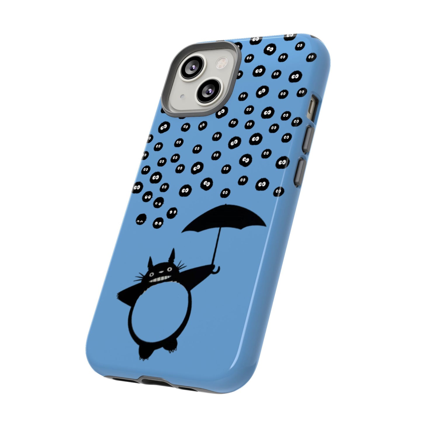 Totoro Umbrella Phone Case – Studio Ghibli-Inspired Totoro Soot Sprite Design