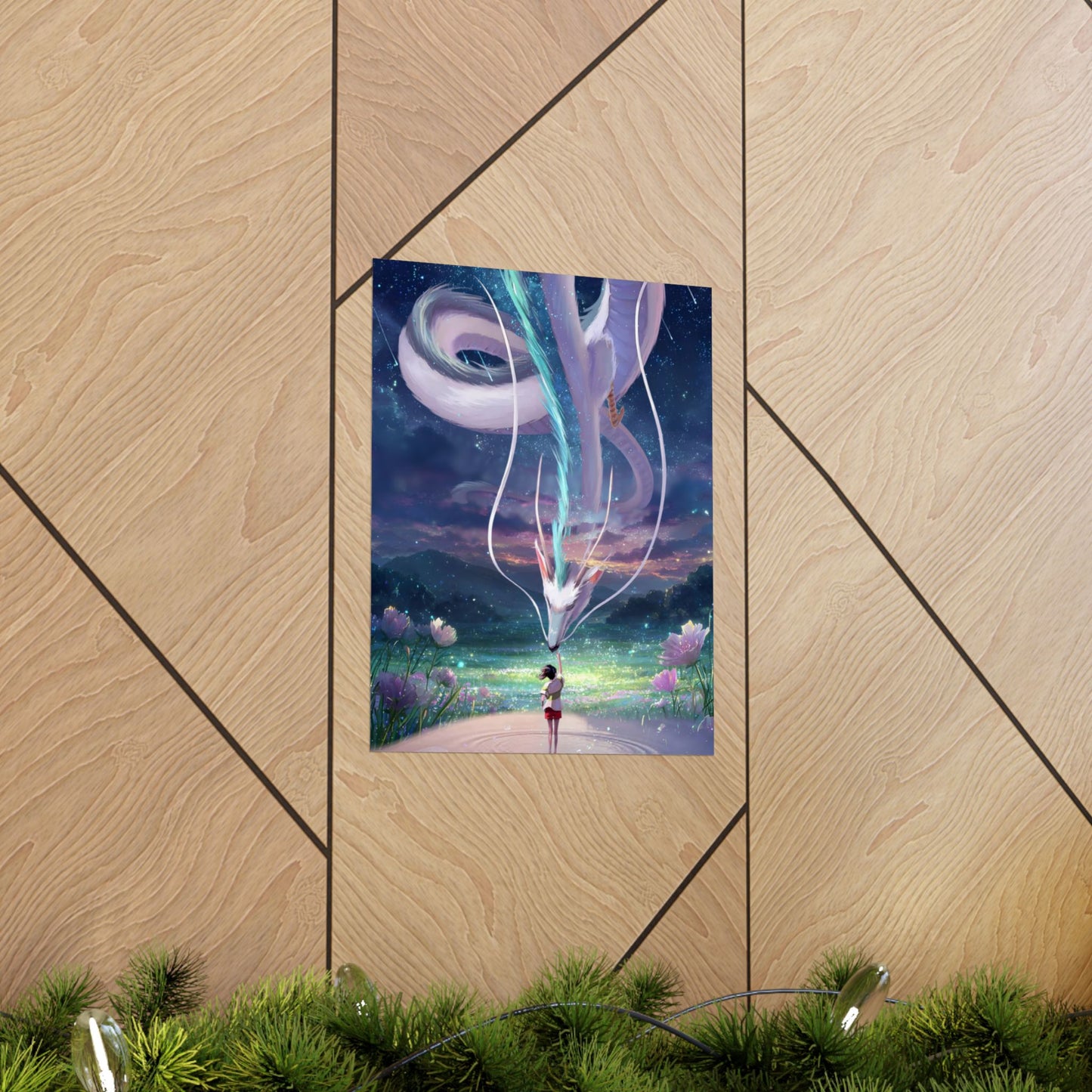 Matte Vertical Poster — Water Spirit Dragon Encounter Wall Art