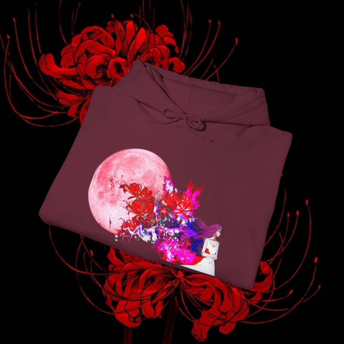 Kaneki's Duality Hoodie — Rize & Touka Red Spider Lily Sweatshirt