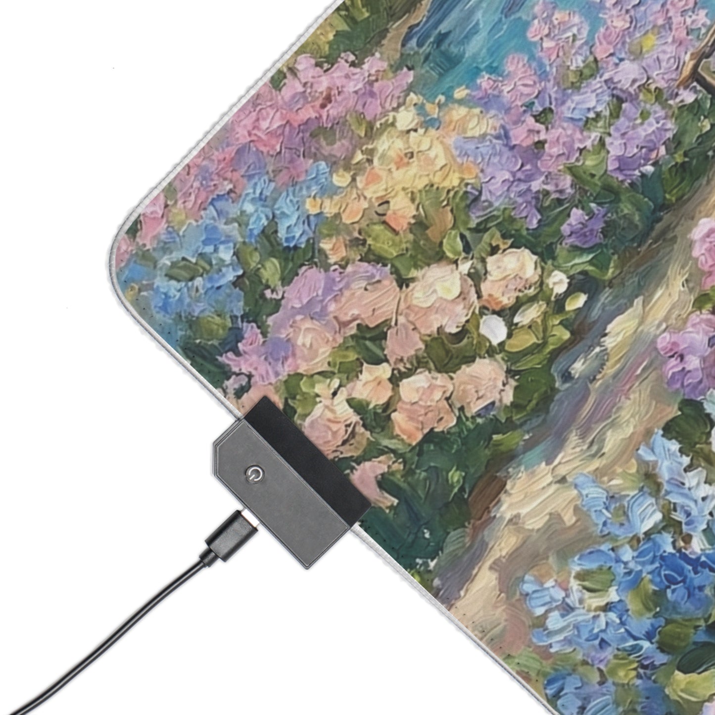 LED Mouse Pad —  Memories Of The Water Spirit , Chihiro & Haku Water Spirit Floral Garden