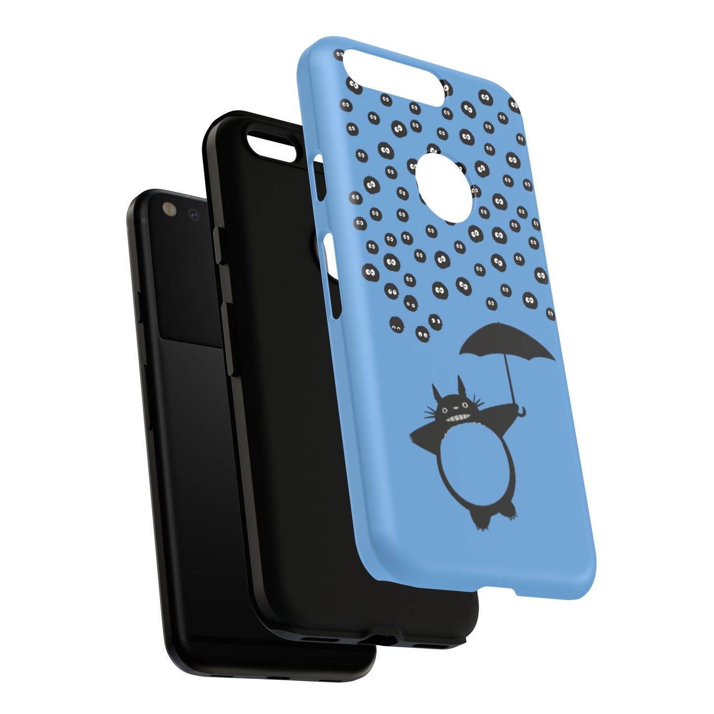 Totoro Umbrella Phone Case – Studio Ghibli-Inspired Totoro Soot Sprite Design