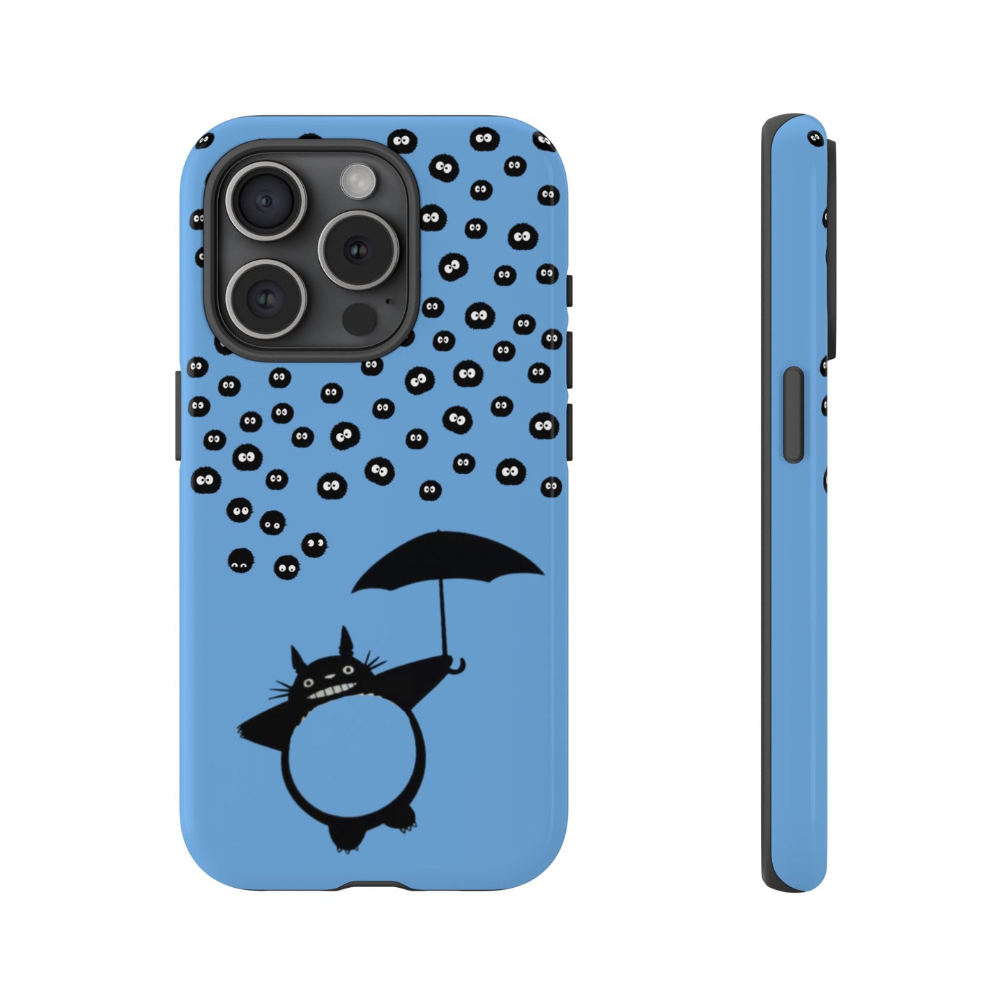Totoro Umbrella Phone Case – Studio Ghibli-Inspired Totoro Soot Sprite Design