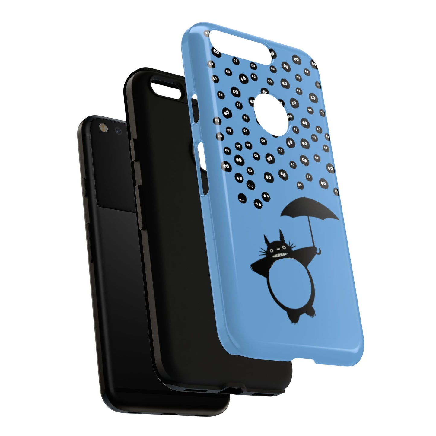 Totoro Umbrella Phone Case – Studio Ghibli-Inspired Totoro Soot Sprite Design