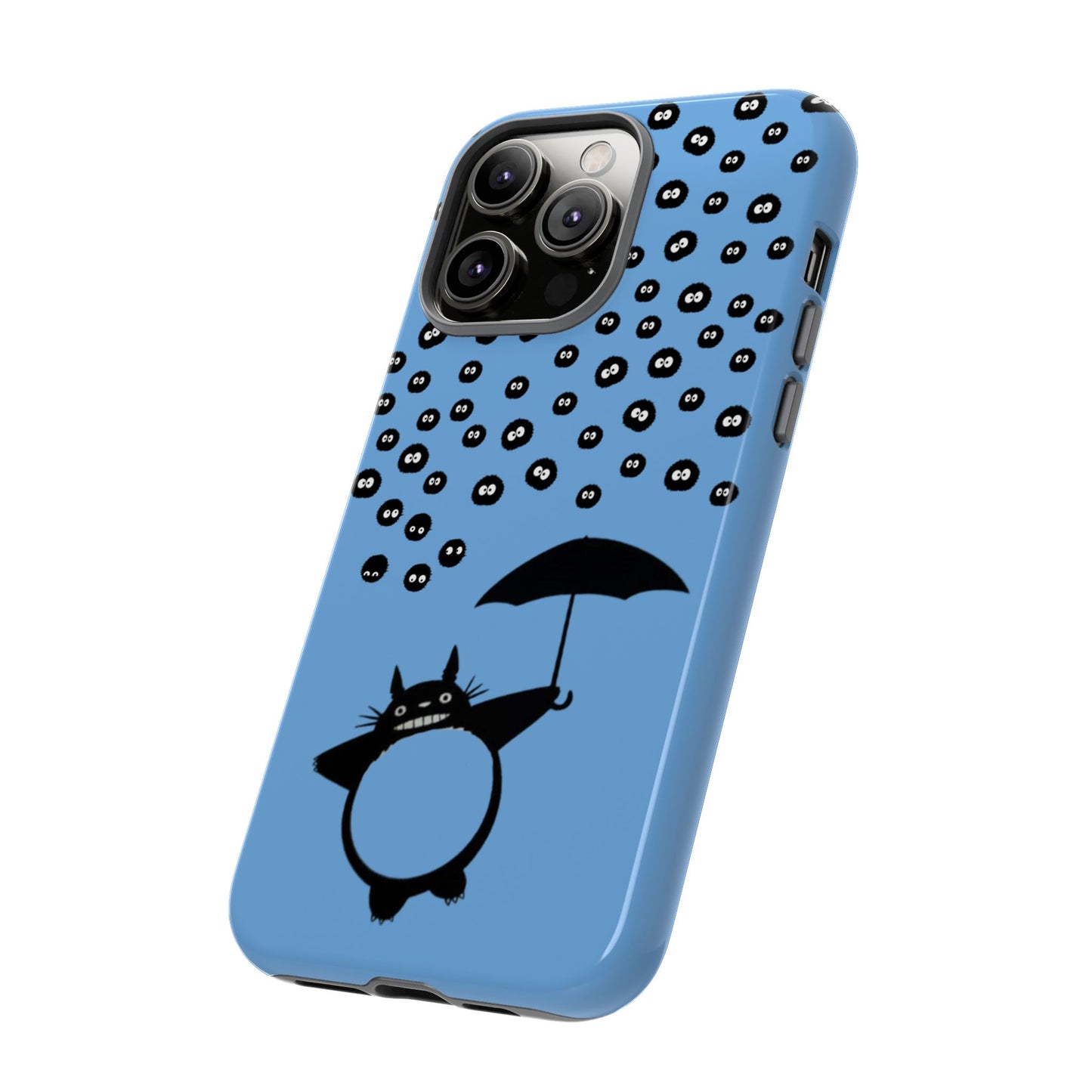Totoro Umbrella Phone Case – Studio Ghibli-Inspired Totoro Soot Sprite Design