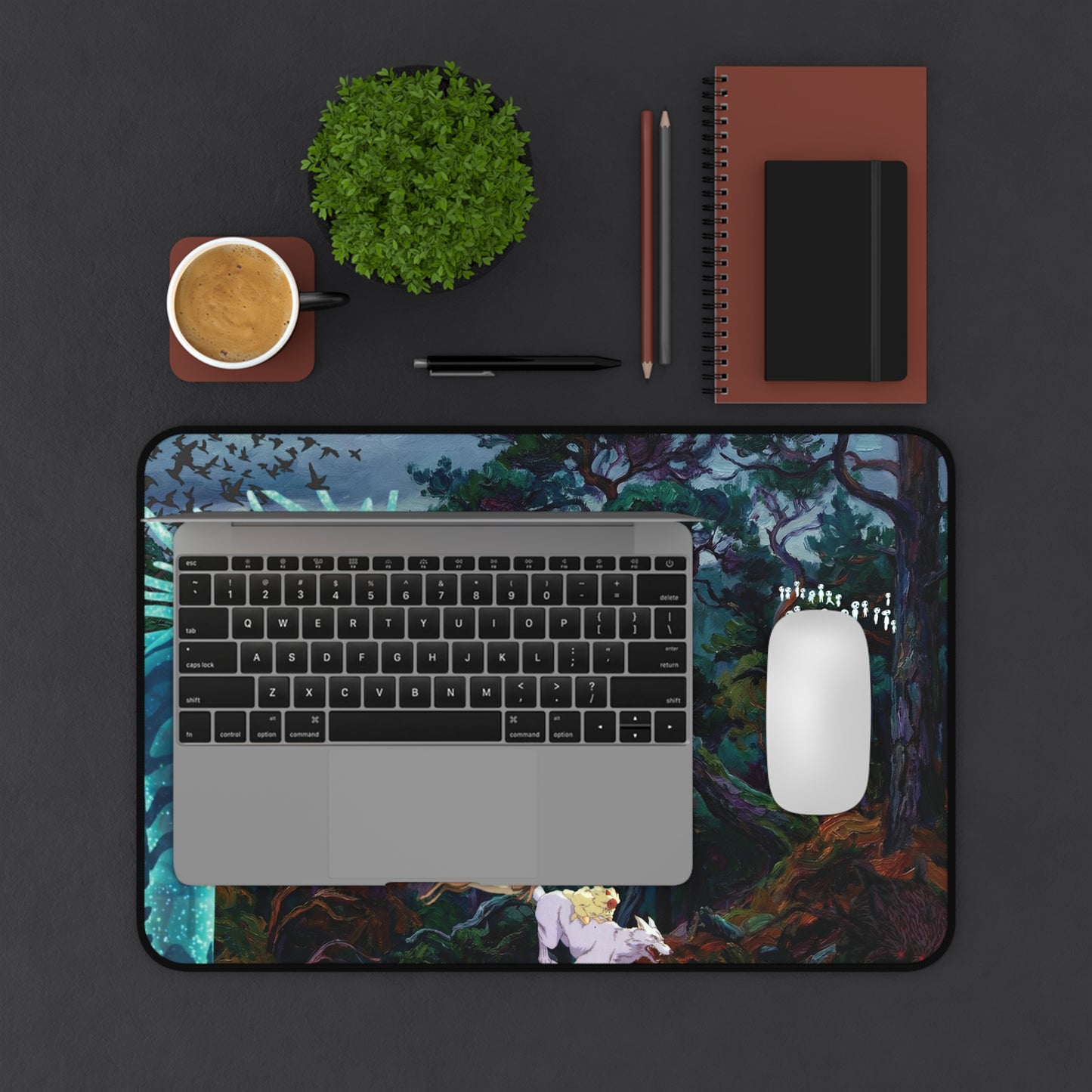 Dark Ominous Forest Desk Mat — Princess Mononoke ‘Bringer of Death’ Mouse Pad