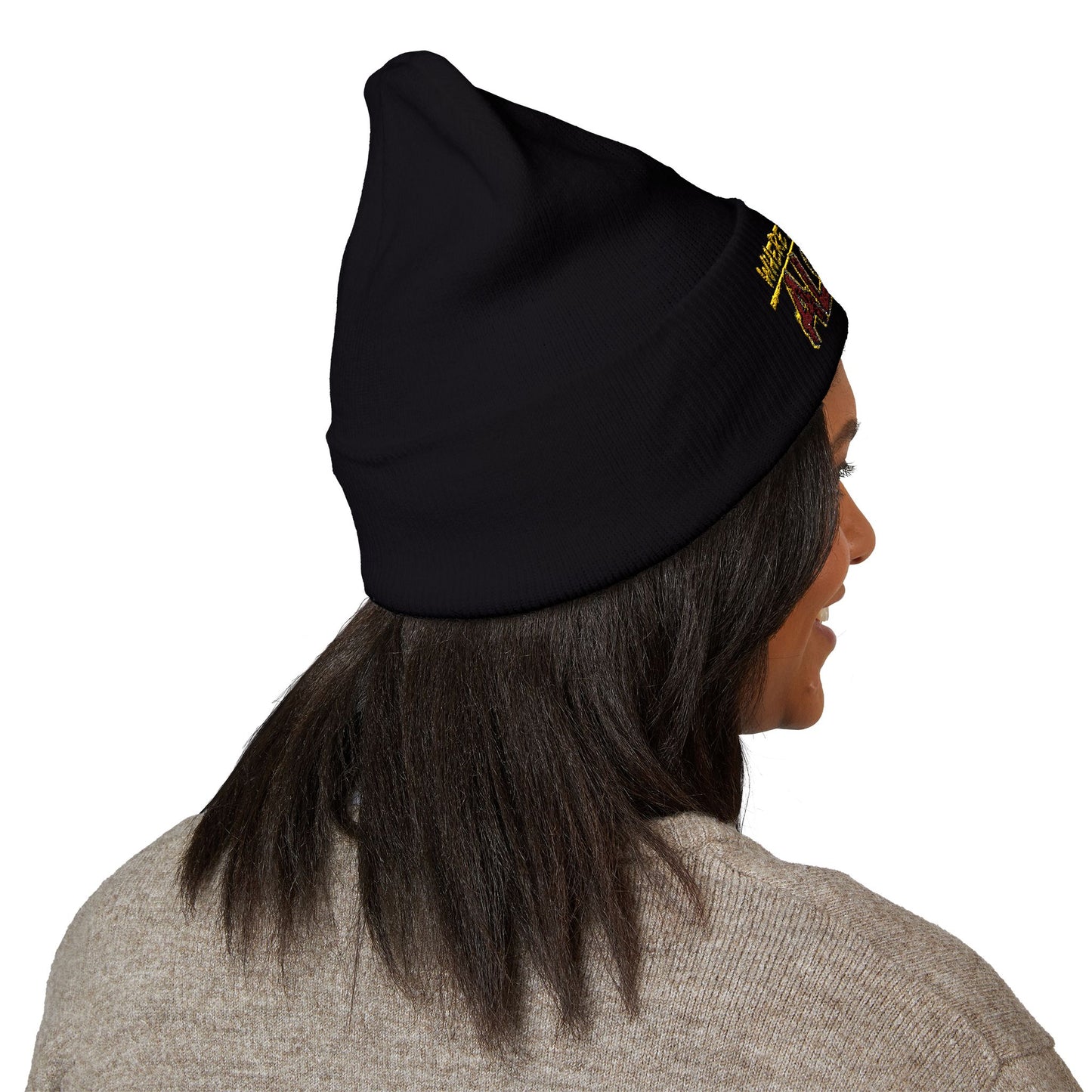 Where Anime Meets Aloha Embroidered Beanie — Classic Cuffed Knit Hat