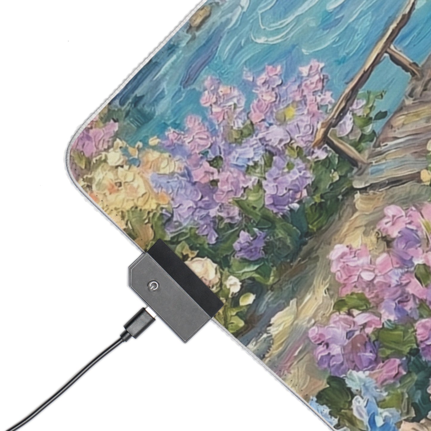 LED Mouse Pad —  Memories Of The Water Spirit , Chihiro & Haku Water Spirit Floral Garden
