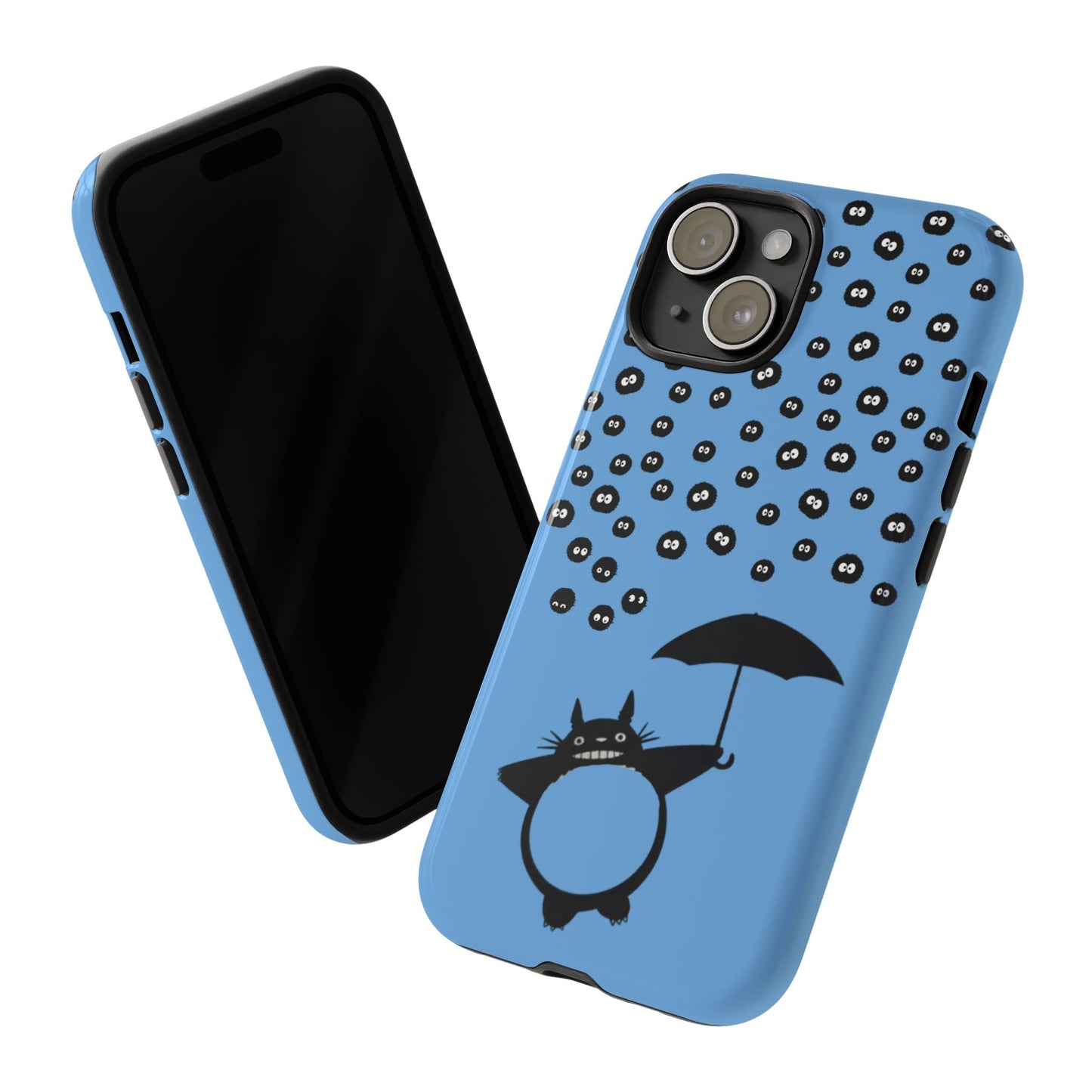 Totoro Umbrella Phone Case – Studio Ghibli-Inspired Totoro Soot Sprite Design