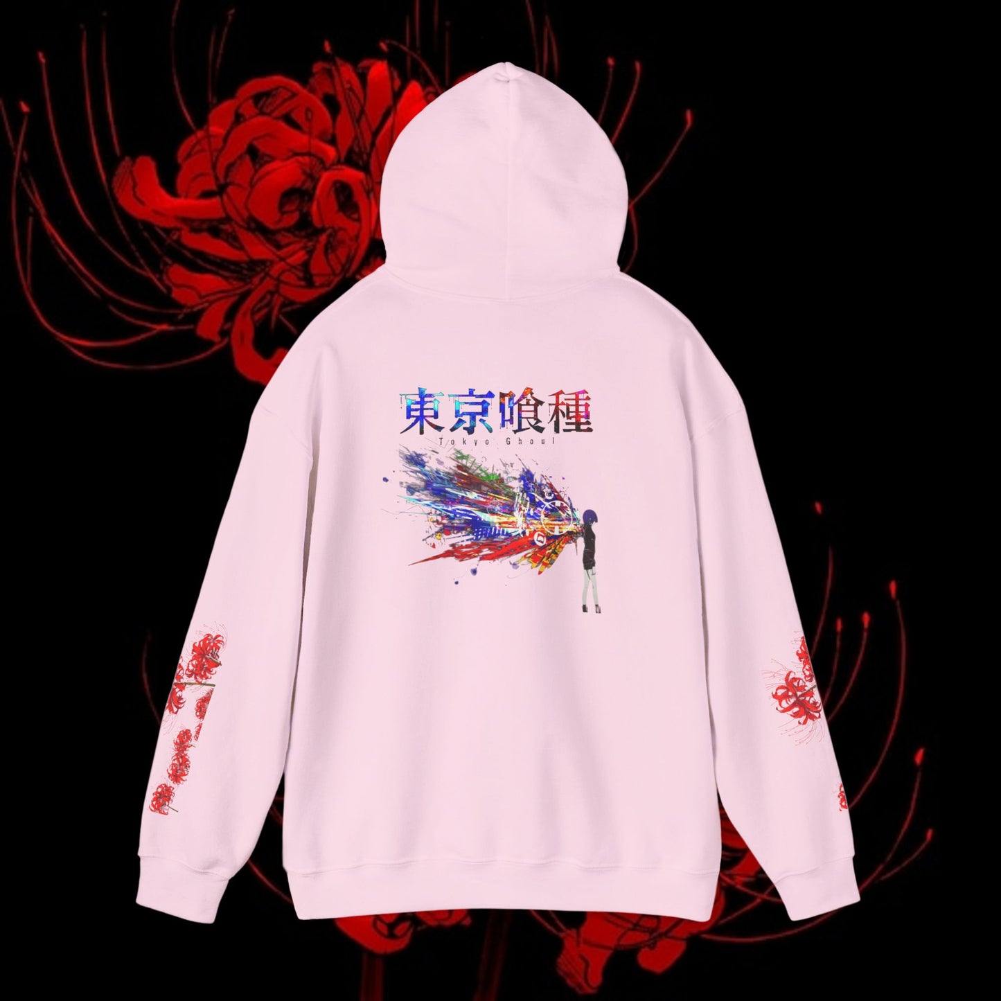 Kaneki's Duality Hoodie — Rize & Touka Red Spider Lily Sweatshirt