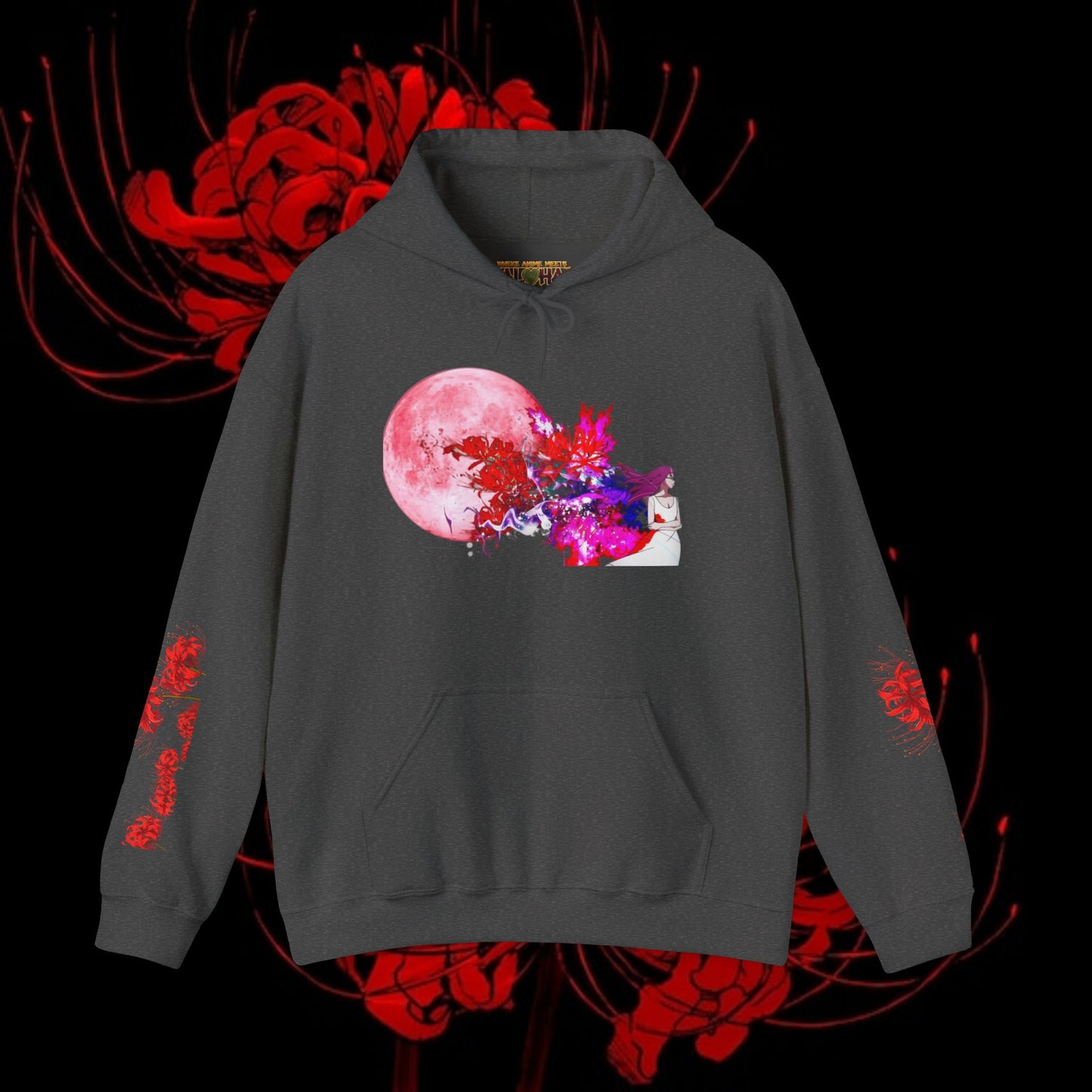 Kaneki's Duality Hoodie — Rize & Touka Red Spider Lily Sweatshirt