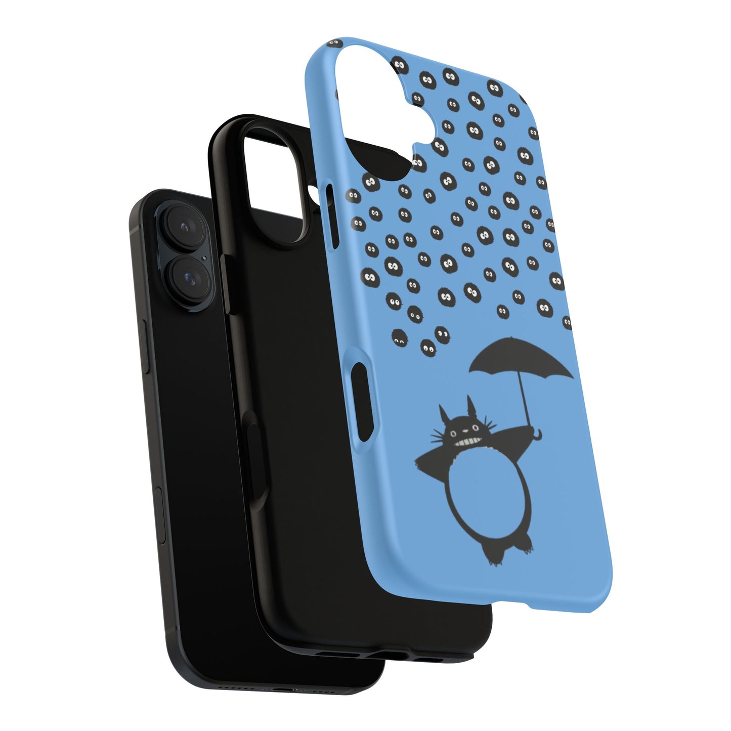 Totoro Umbrella Phone Case – Studio Ghibli-Inspired Totoro Soot Sprite Design