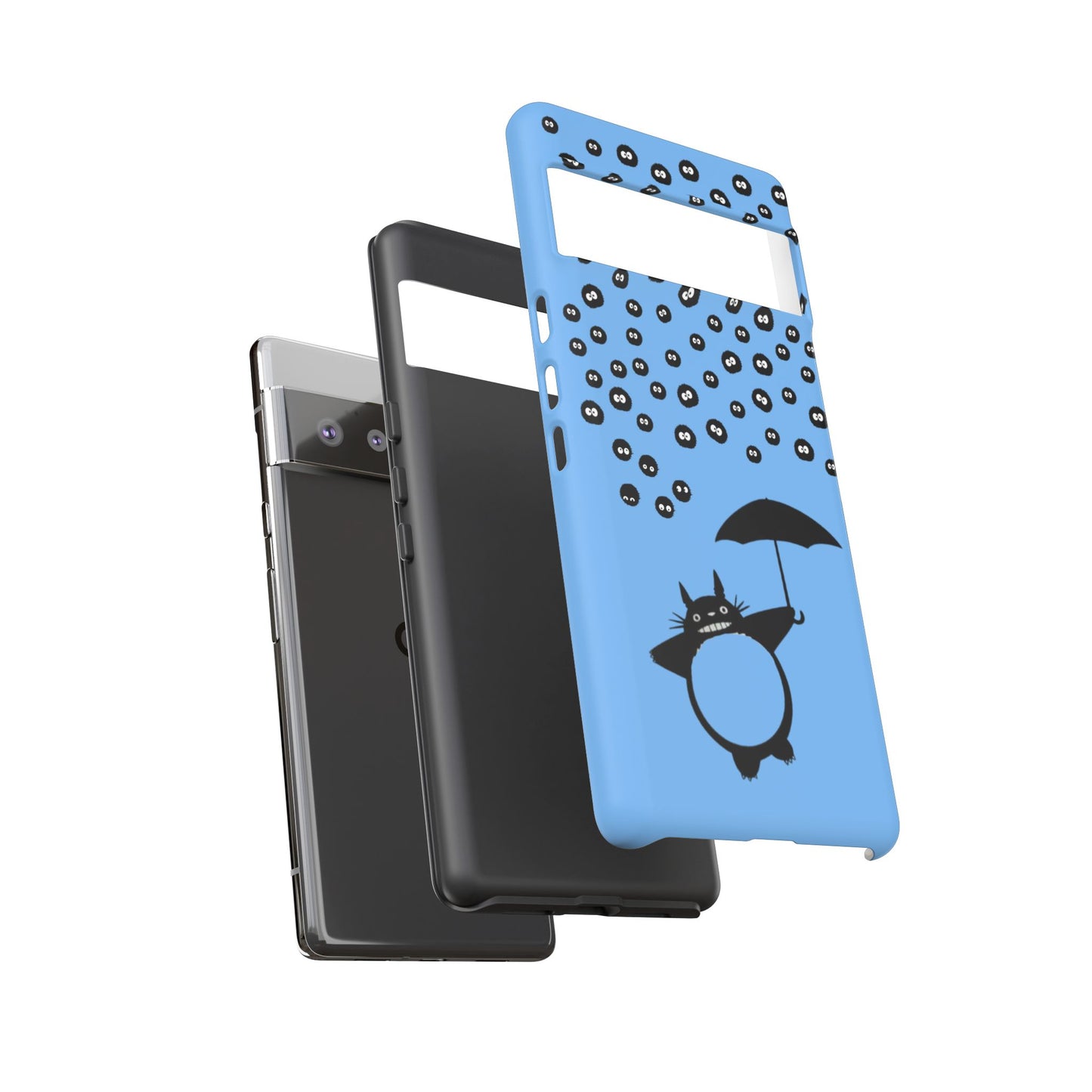 Totoro Umbrella Phone Case – Studio Ghibli-Inspired Totoro Soot Sprite Design