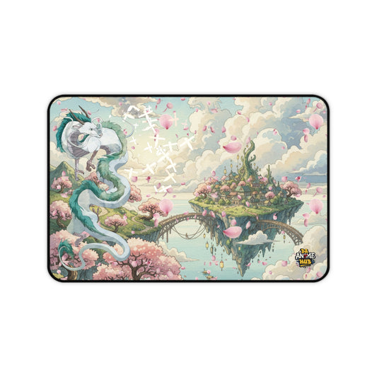 Spirited Away Haku Cherry Blossom Desk Mat — Tranquil Anime Desk Pad