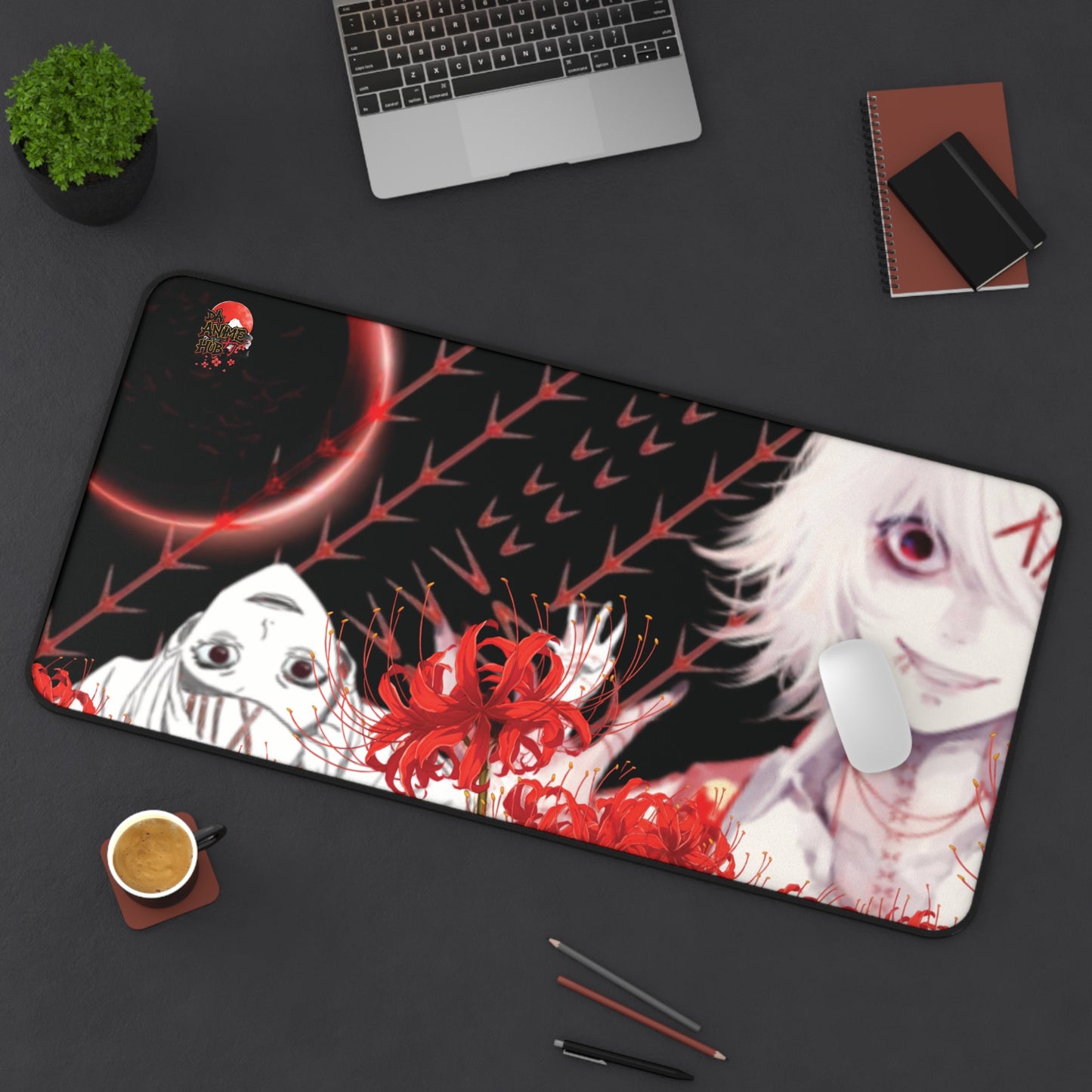 Tokyo Ghoul Juuzou Stitched Design Desk Mat — Red Spider Lily