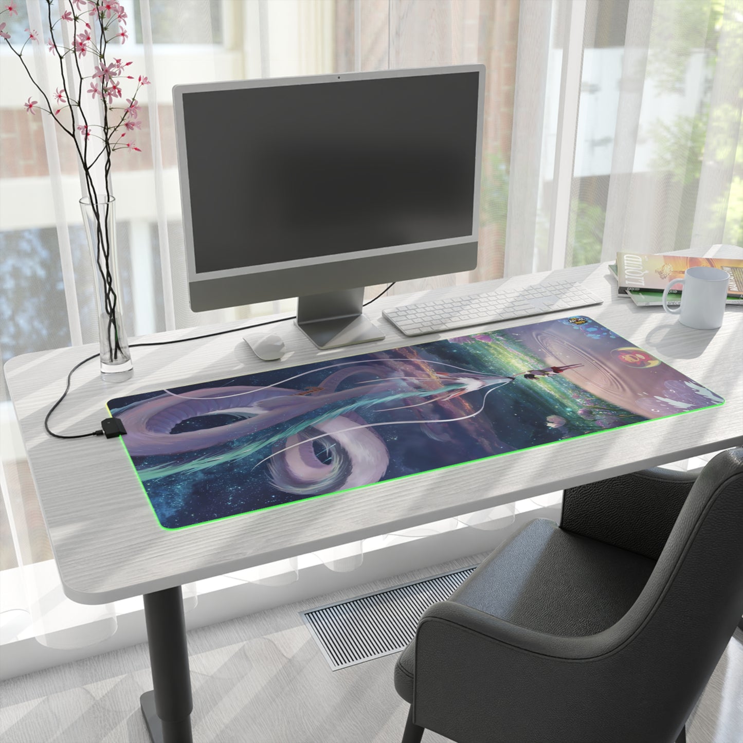 Ghibli-Inspired Dreamscape LED Gaming Mouse Pad