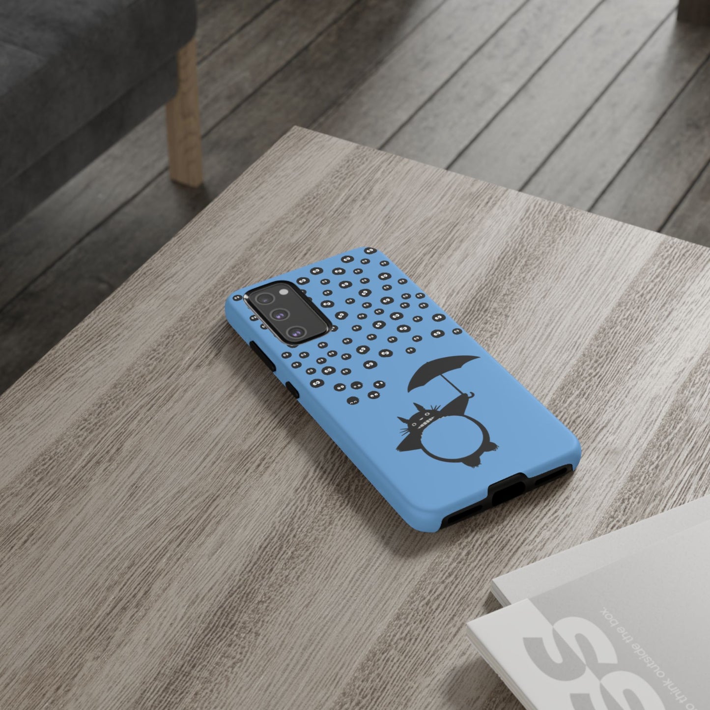 Totoro Umbrella Phone Case – Studio Ghibli-Inspired Totoro Soot Sprite Design