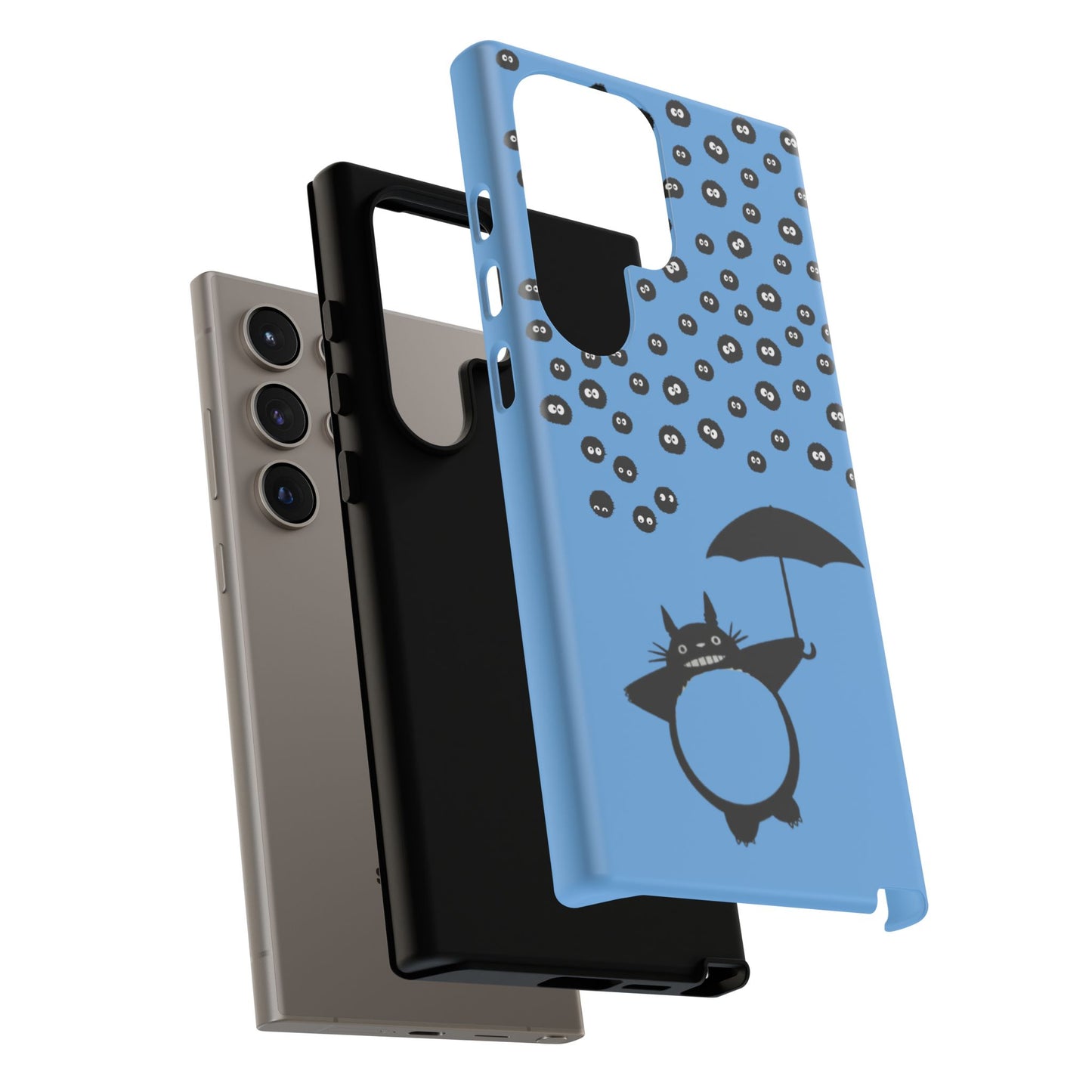 Totoro Umbrella Phone Case – Studio Ghibli-Inspired Totoro Soot Sprite Design