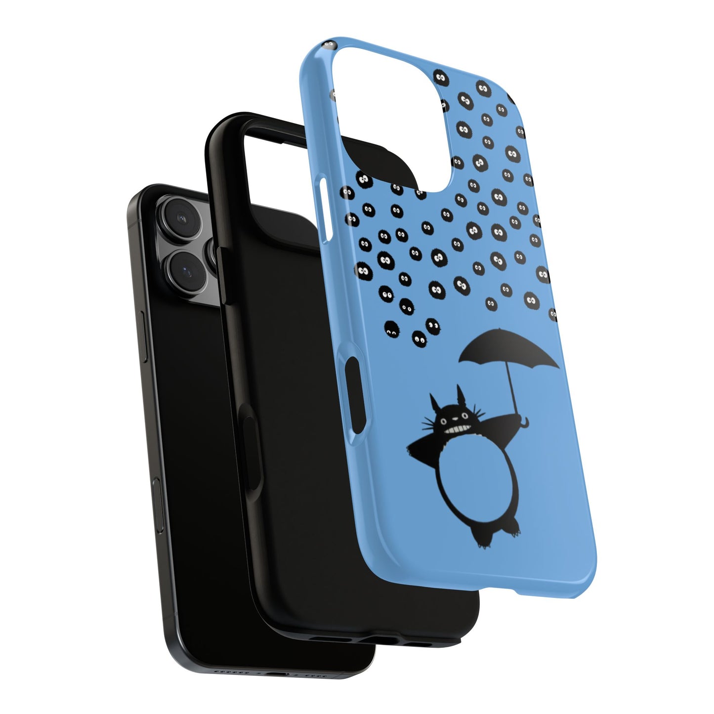 Totoro Umbrella Phone Case – Studio Ghibli-Inspired Totoro Soot Sprite Design