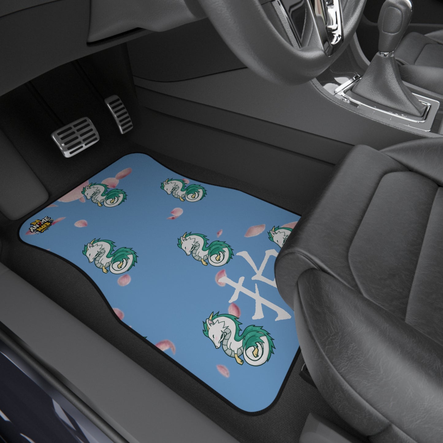 Kawaii Haku x Ghibli Inspired Car Mats (Set of 4) — Cute Anime Dragon Floor Liners
