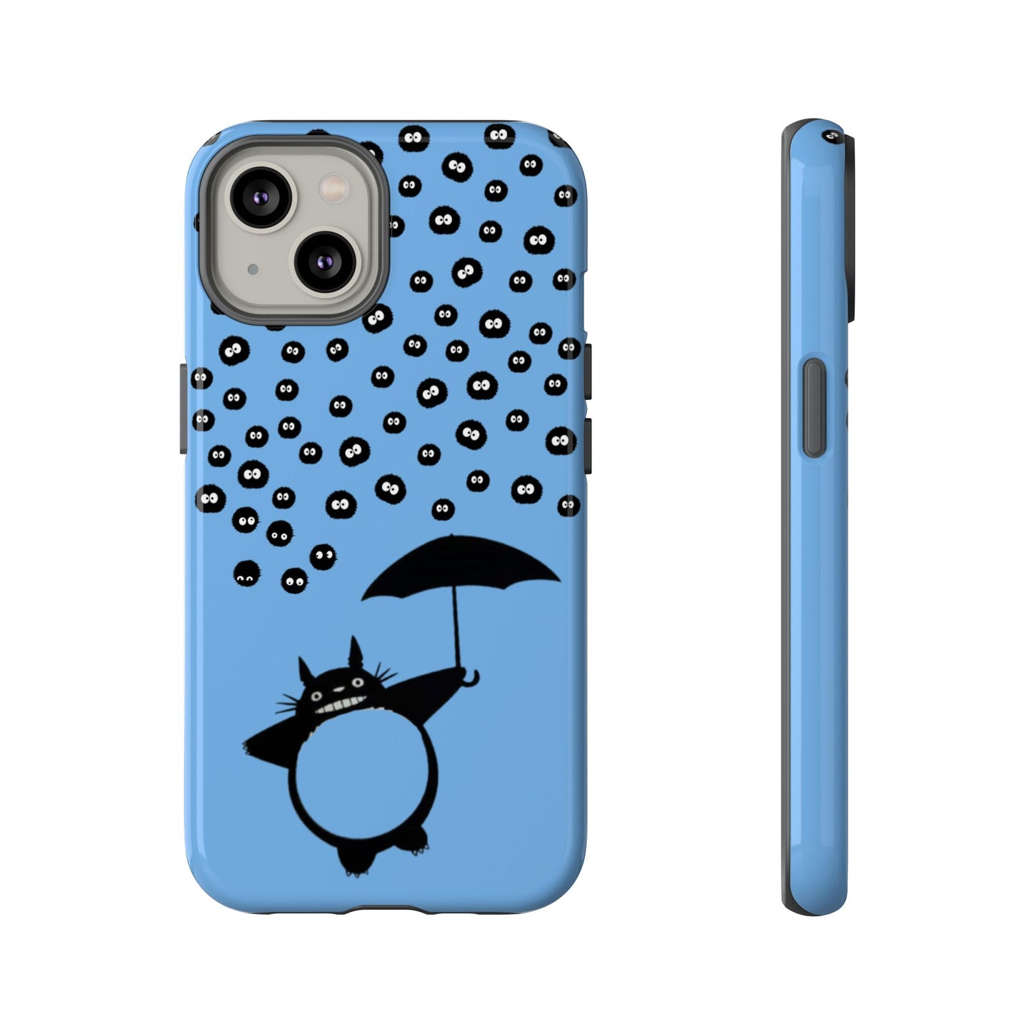 Totoro Umbrella Phone Case – Studio Ghibli-Inspired Totoro Soot Sprite Design