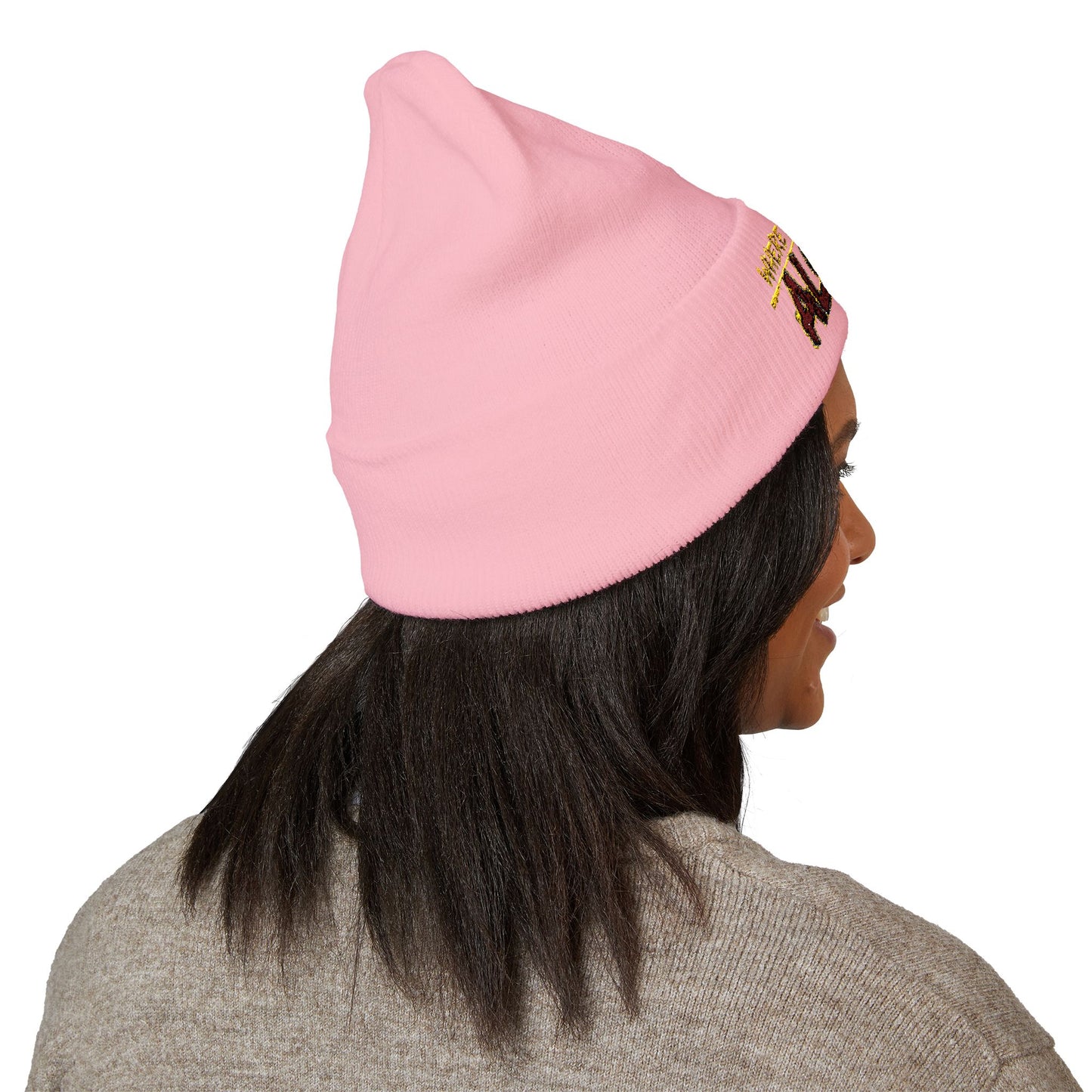 Where Anime Meets Aloha Embroidered Beanie — Classic Cuffed Knit Hat