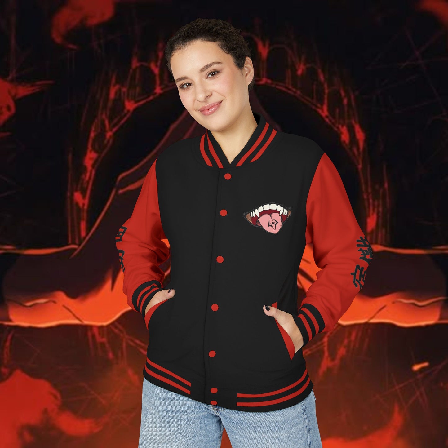 Ryomen Sukuna Varsity Jacket — Jujutsu Kaisen Letterman Jacket
