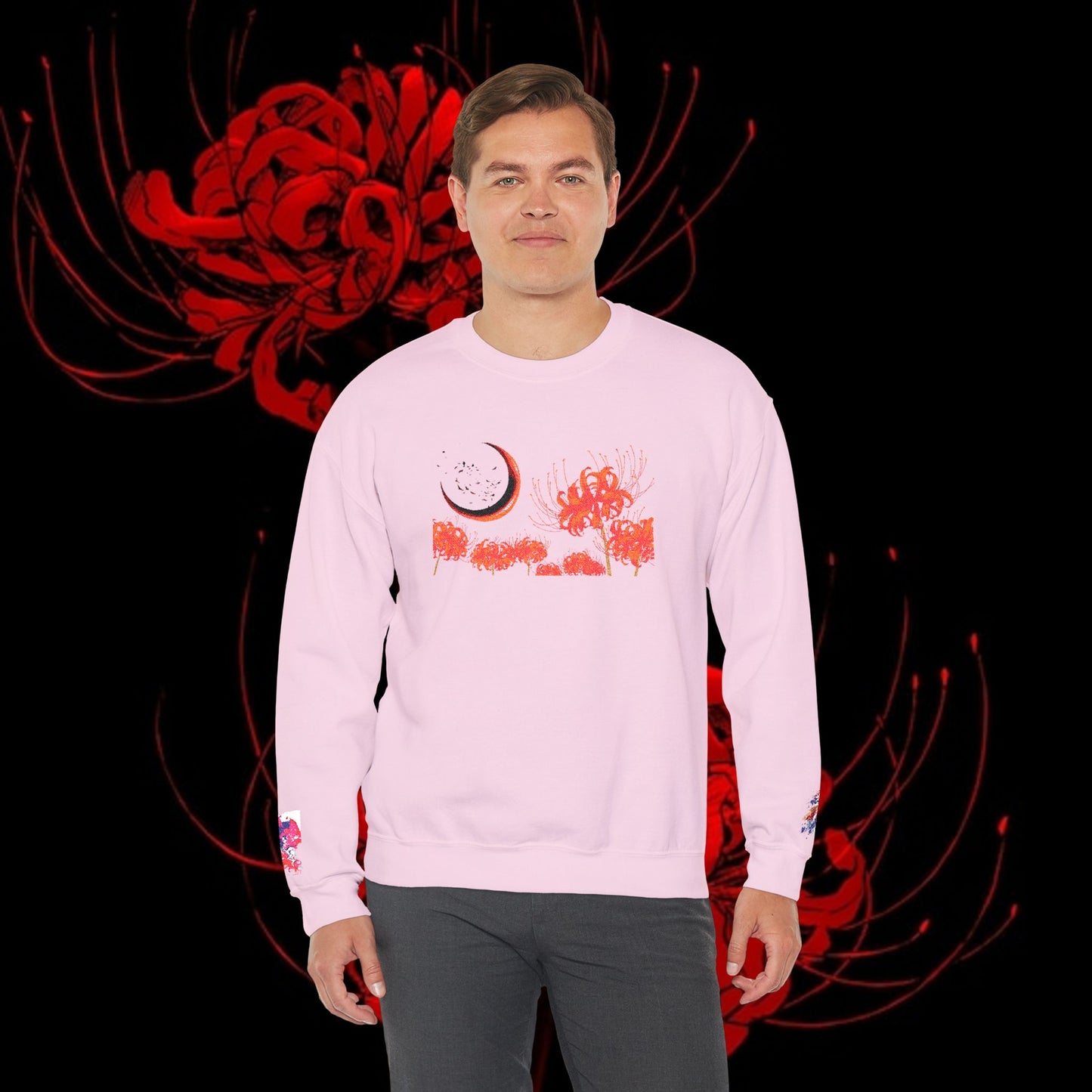 Tokyo Ghoul-Inspired Spider Lily Sweatshirt — Rize & Touka Anime Crewneck