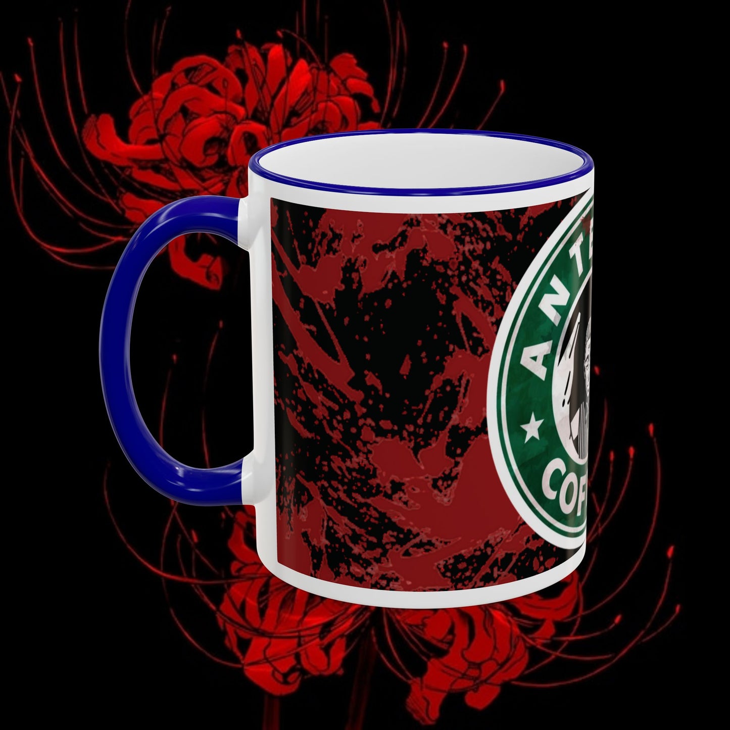 Tokyo Ghoul Inspired Accent Rim & Handle Mug — Anime Coffee Cup (11oz/15oz)