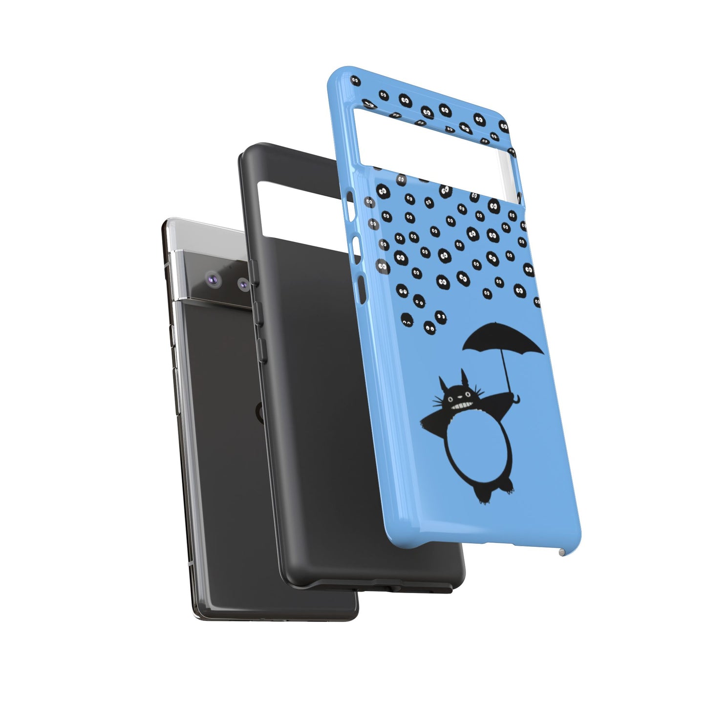 Totoro Umbrella Phone Case – Studio Ghibli-Inspired Totoro Soot Sprite Design