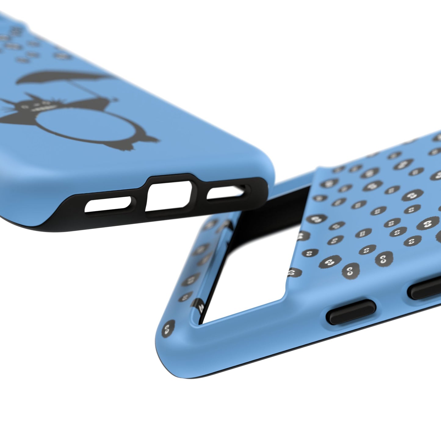 Totoro Umbrella Phone Case – Studio Ghibli-Inspired Totoro Soot Sprite Design