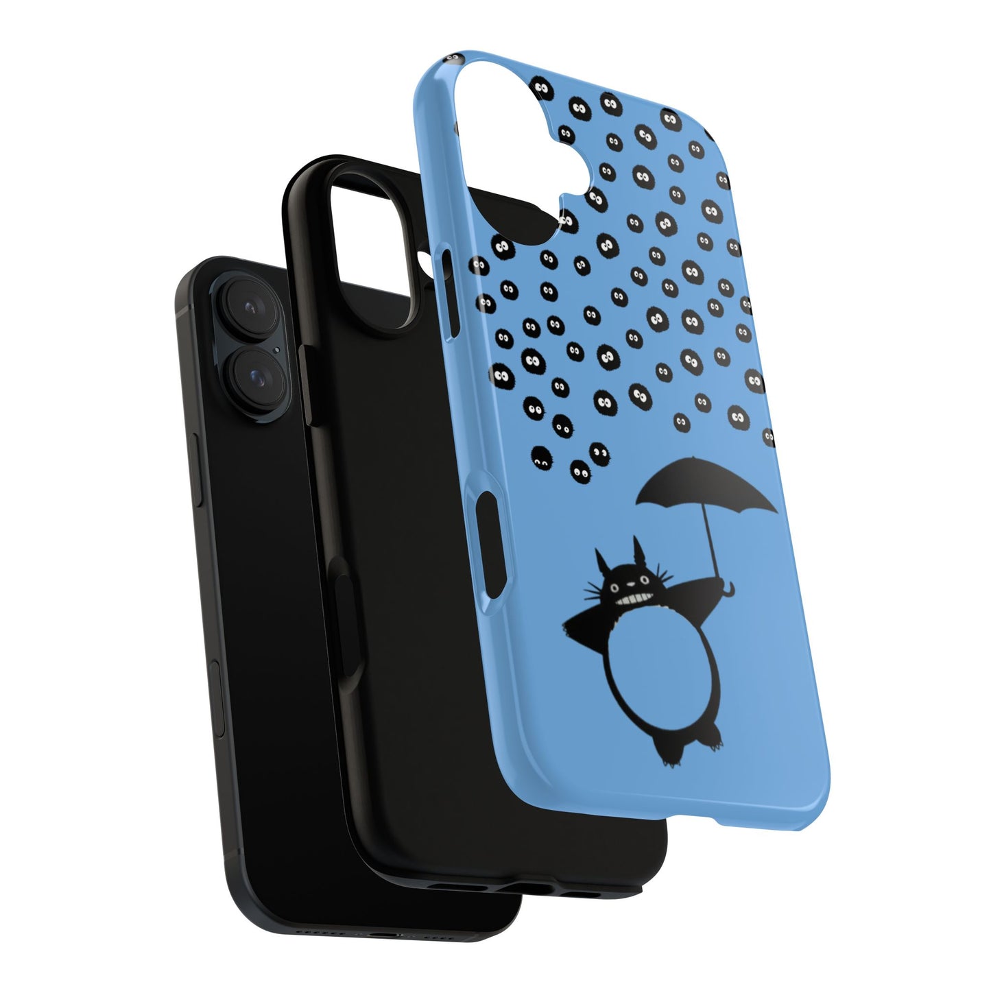 Totoro Umbrella Phone Case – Studio Ghibli-Inspired Totoro Soot Sprite Design