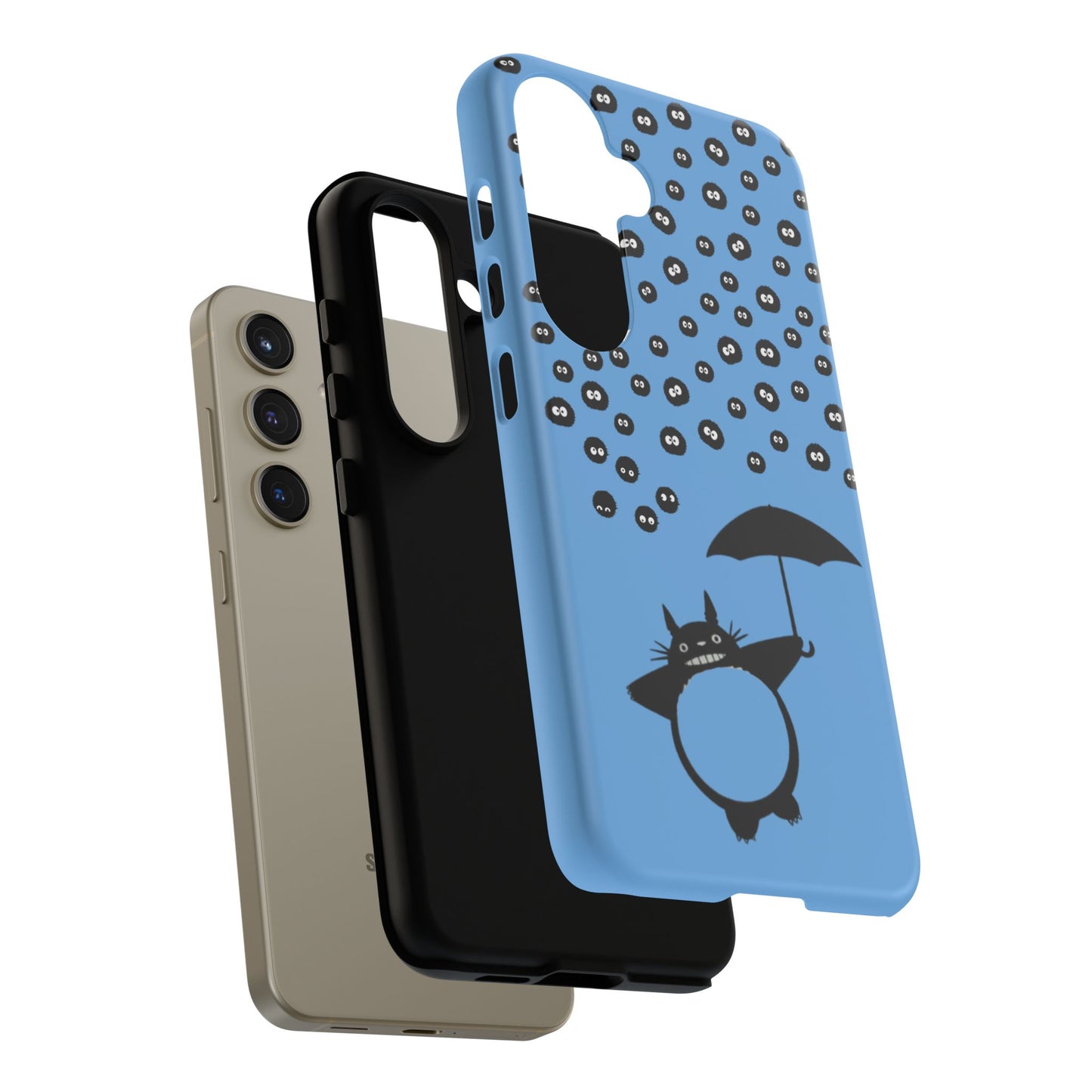 Totoro Umbrella Phone Case – Studio Ghibli-Inspired Totoro Soot Sprite Design
