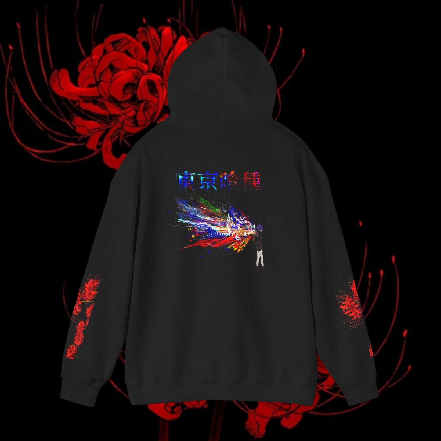 Kaneki's Duality Hoodie — Rize & Touka Red Spider Lily Sweatshirt