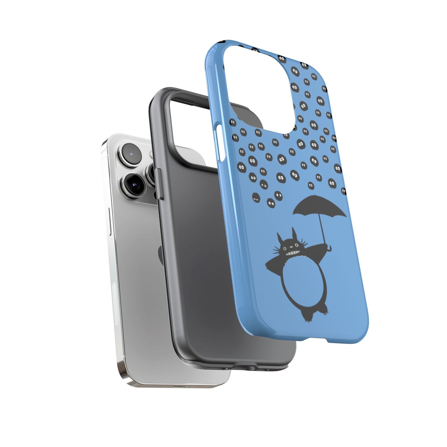 Totoro Umbrella Phone Case – Studio Ghibli-Inspired Totoro Soot Sprite Design