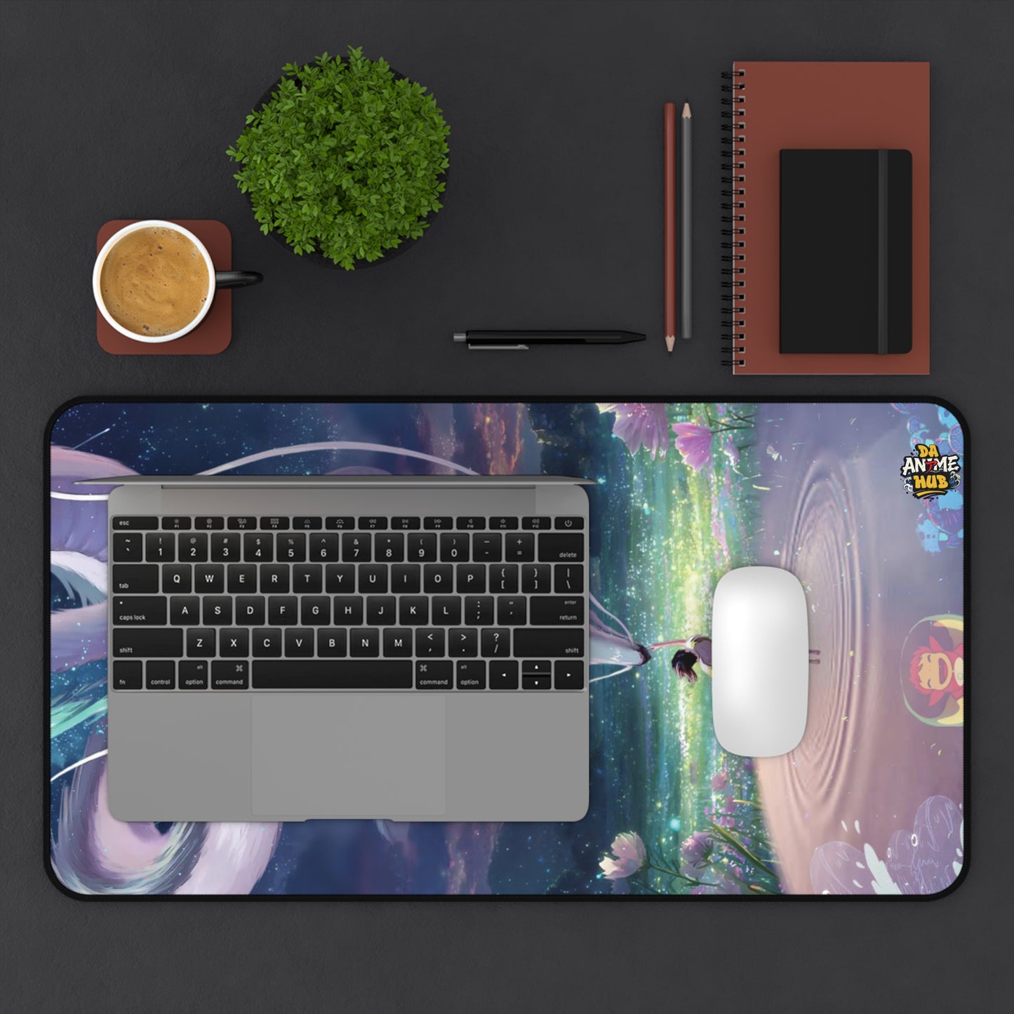 Ghibli-Inspired Desk Mat — Dreamy Haku & Chihiro Artwork