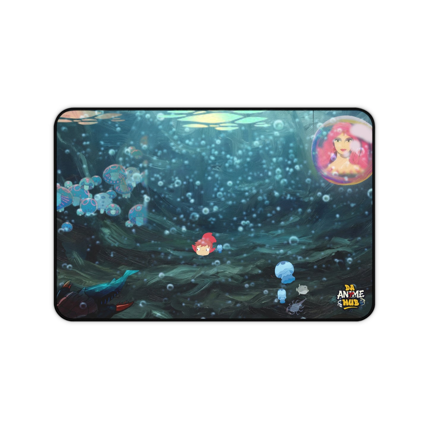 Ponyo-Inspired Deep Sea Exploration Desk Mat — Cute Studio Ghibli Style