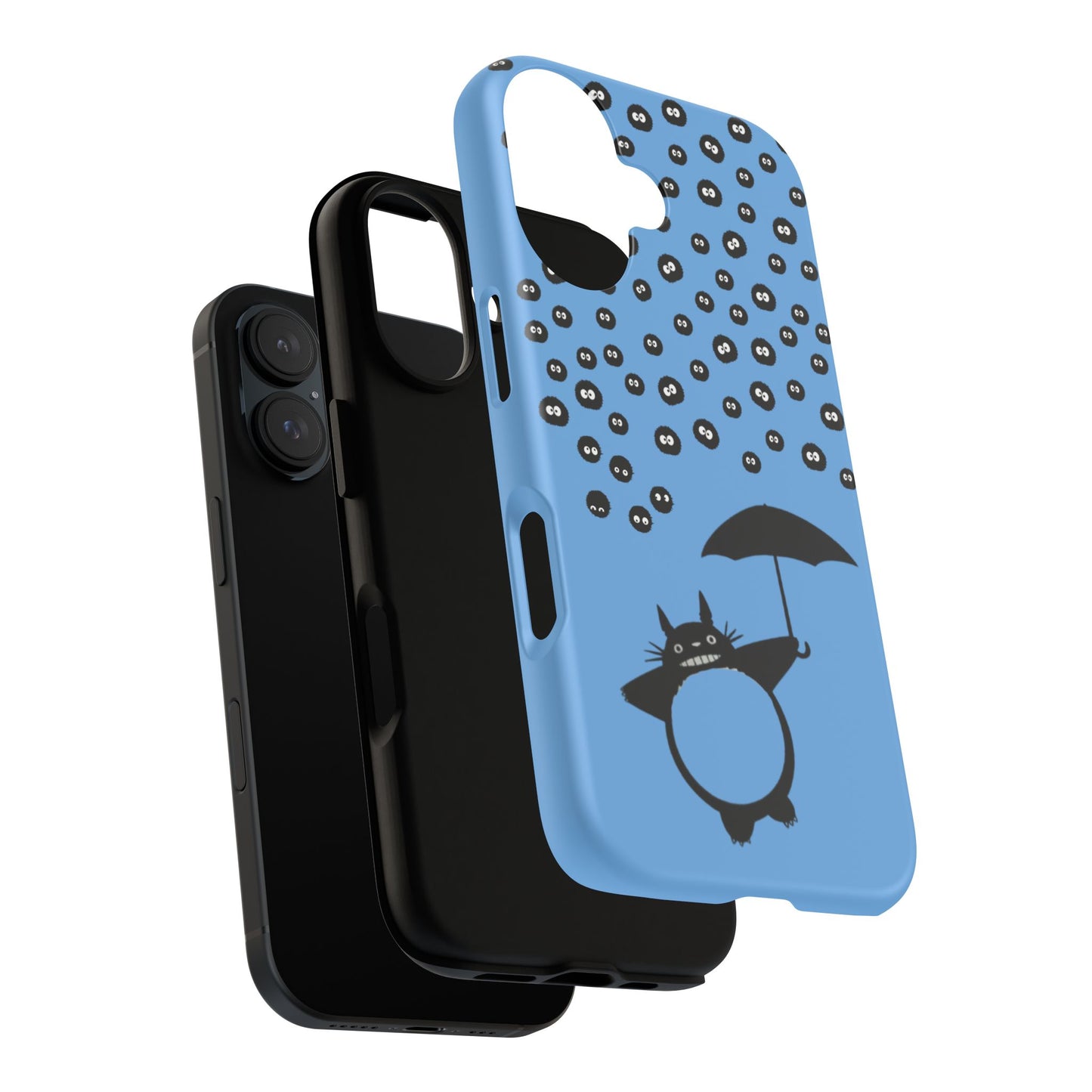 Totoro Umbrella Phone Case – Studio Ghibli-Inspired Totoro Soot Sprite Design