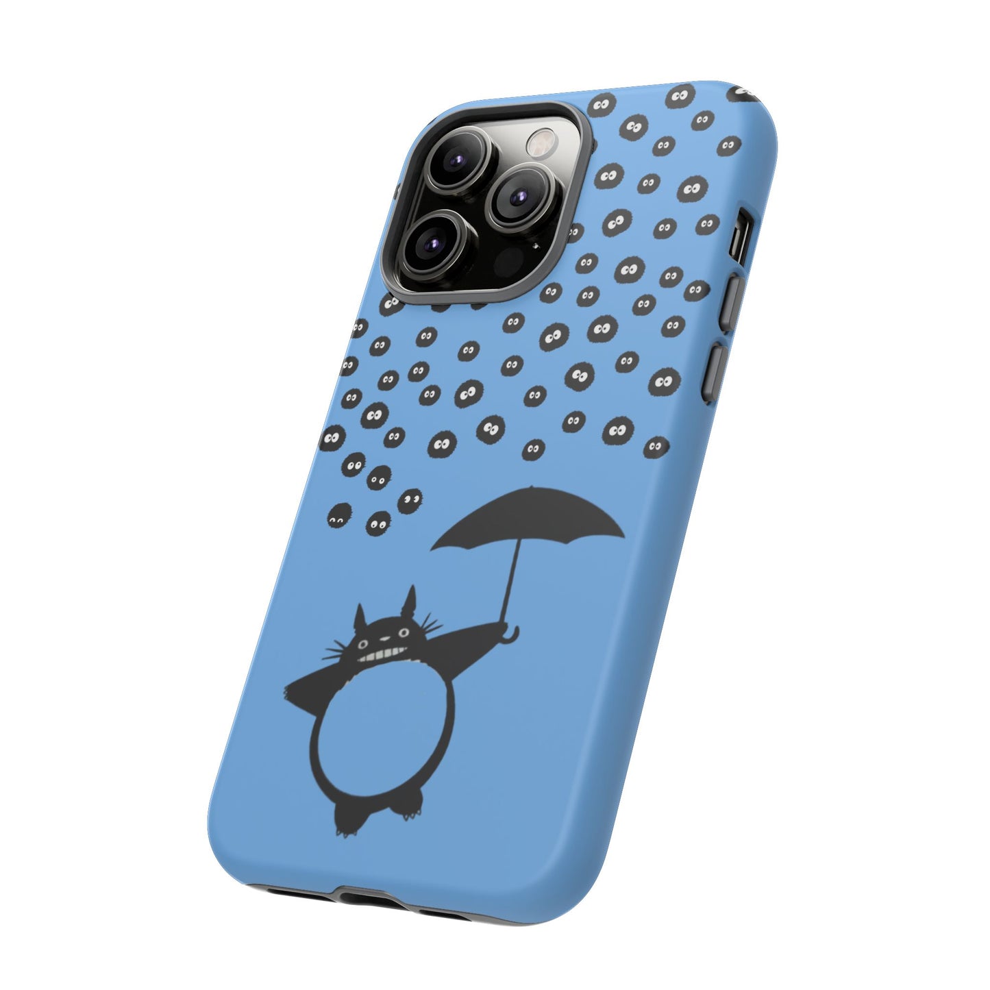 Totoro Umbrella Phone Case – Studio Ghibli-Inspired Totoro Soot Sprite Design