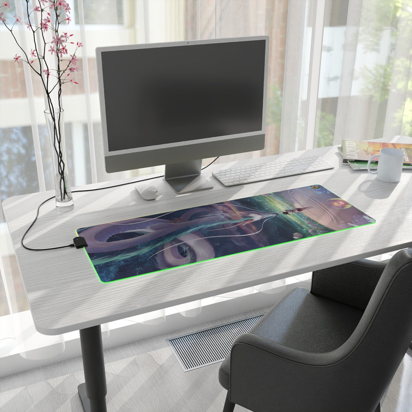 Ghibli-Inspired Dreamscape LED Gaming Mouse Pad